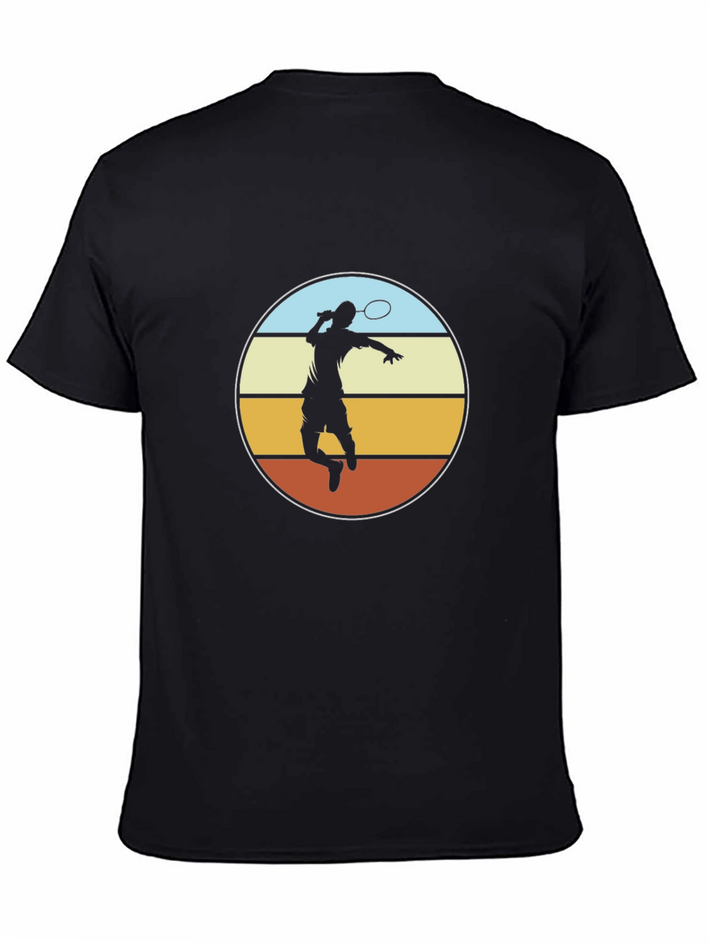 Badminton Player Graphic Tee - Retro Style Design