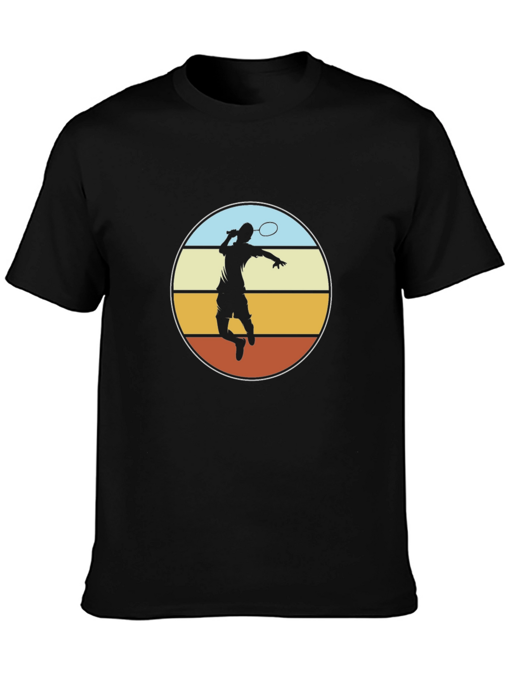 Badminton Player Graphic Tee - Retro Style Design