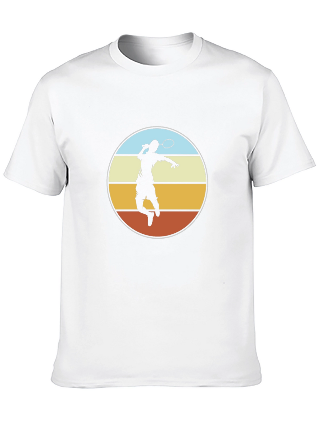Badminton Player Graphic Tee - Retro Style Design