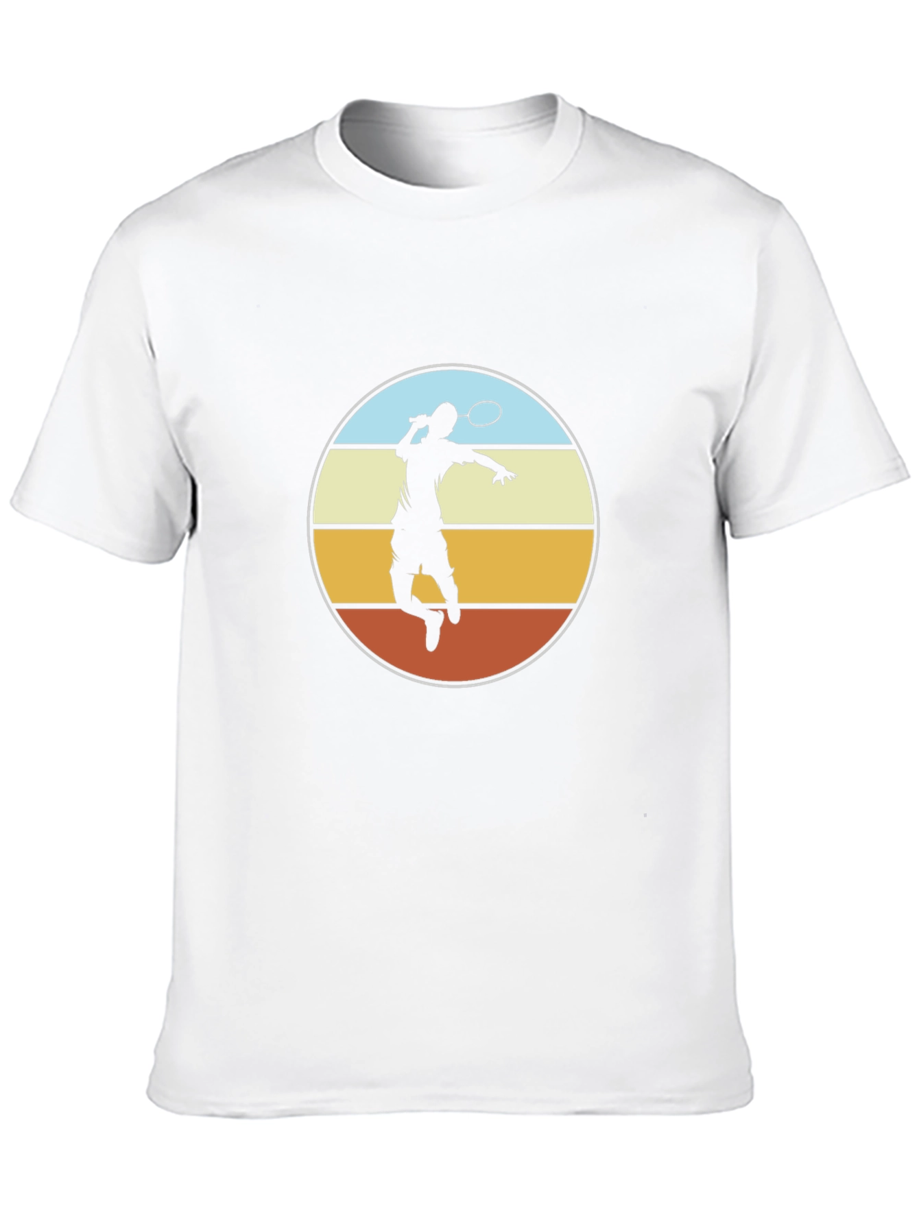 Badminton Player Graphic Tee - Retro Style Design