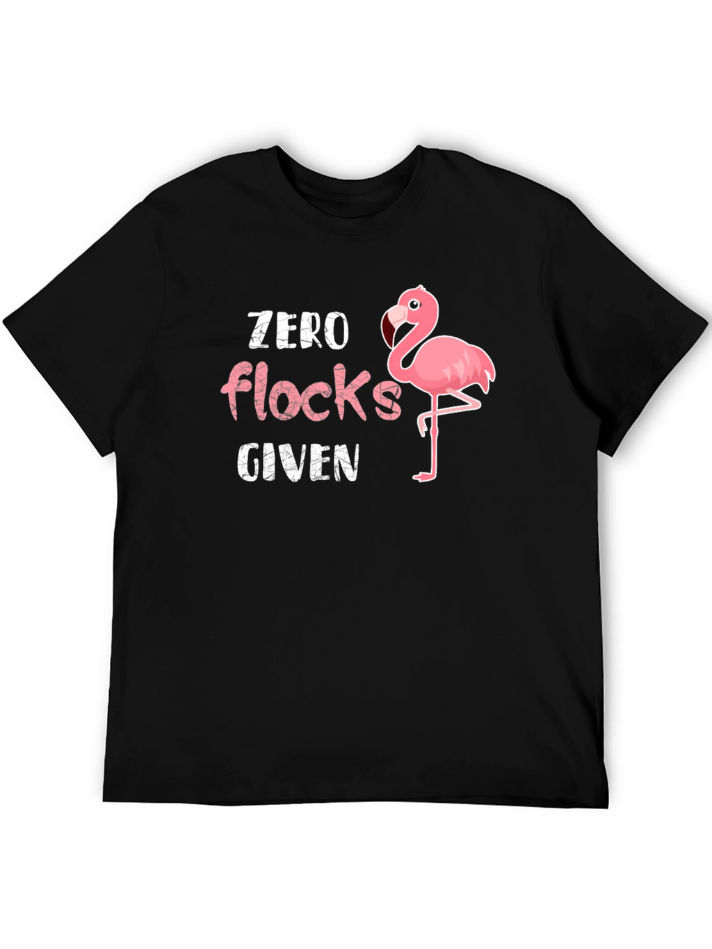 Zero Flocks Given Flamingo Graphic T-Shirt