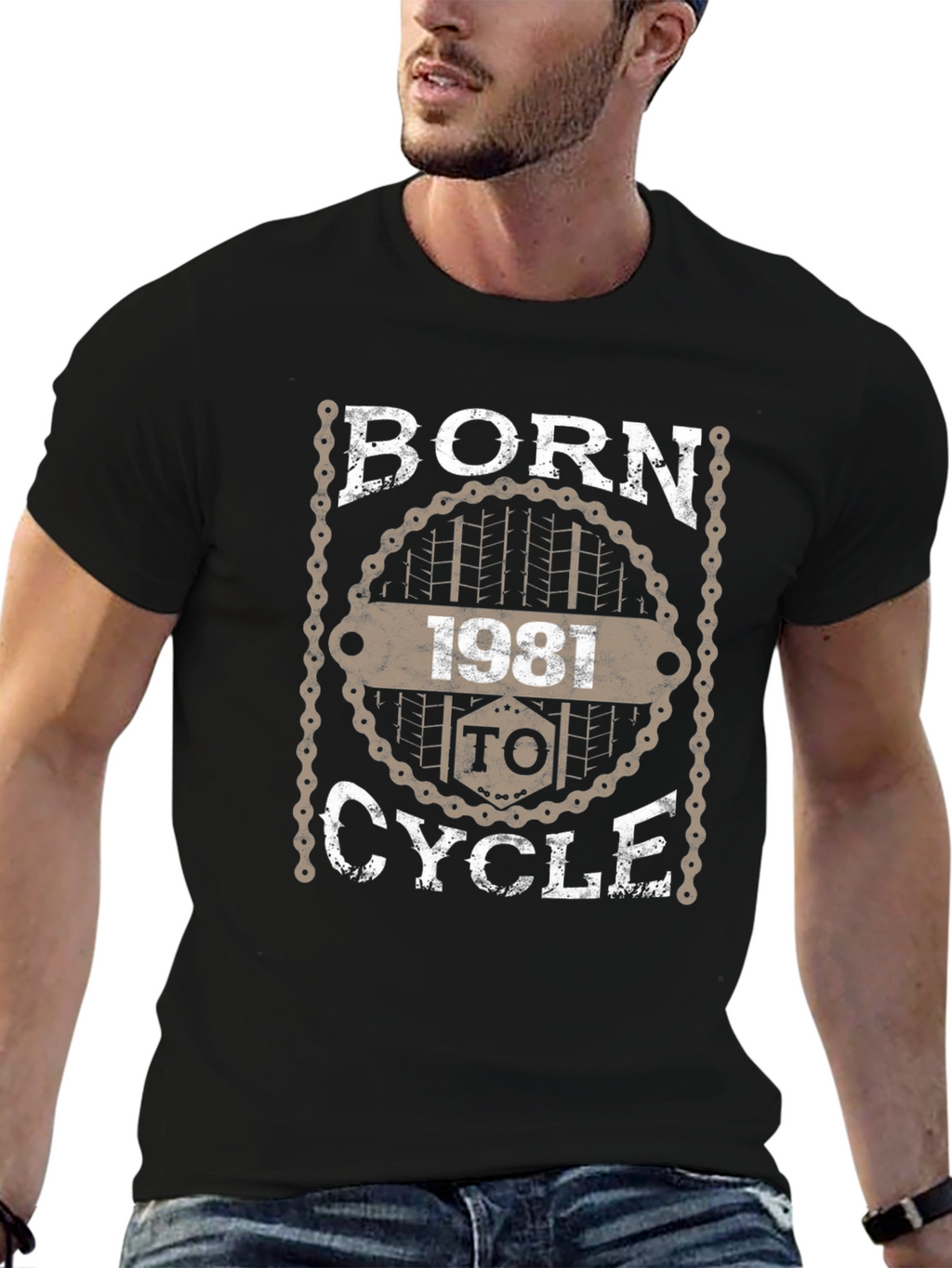 Born to Cycle 1981 Black T-Shirt