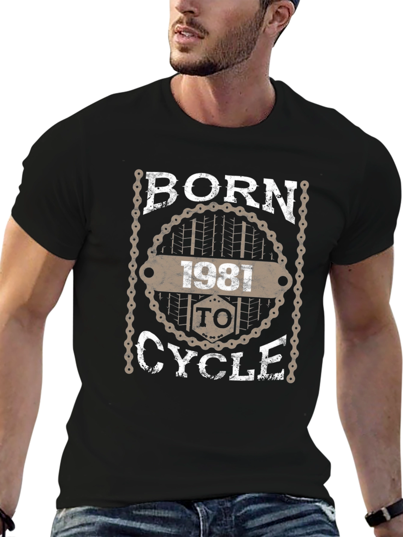 Born to Cycle 1981 Black T-Shirt