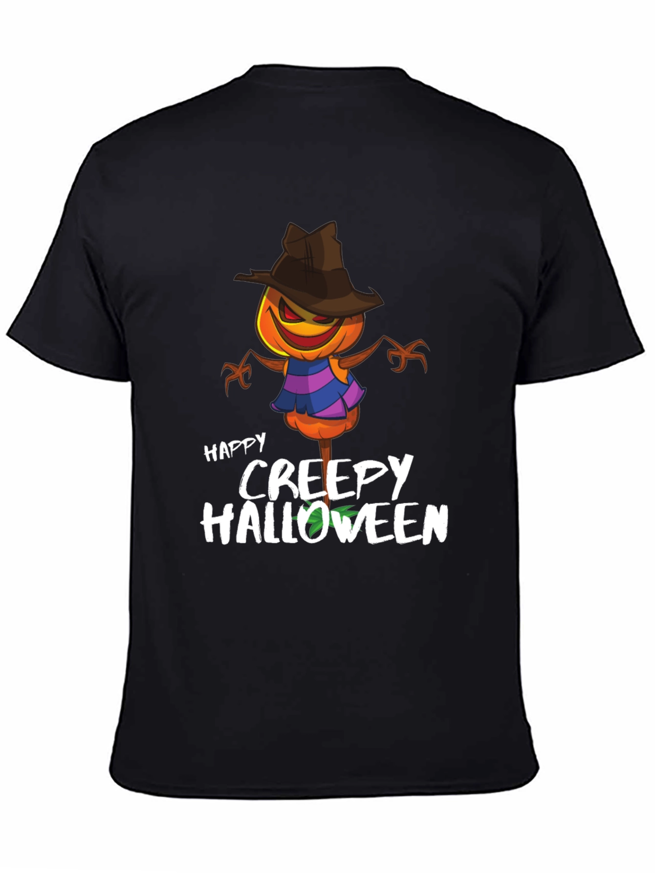 Creepy Halloween Pumpkin Head T-Shirt