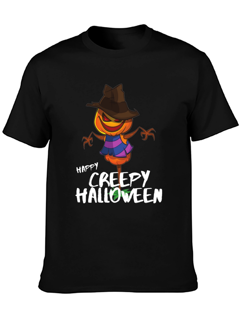 Creepy Halloween Pumpkin Head T-Shirt