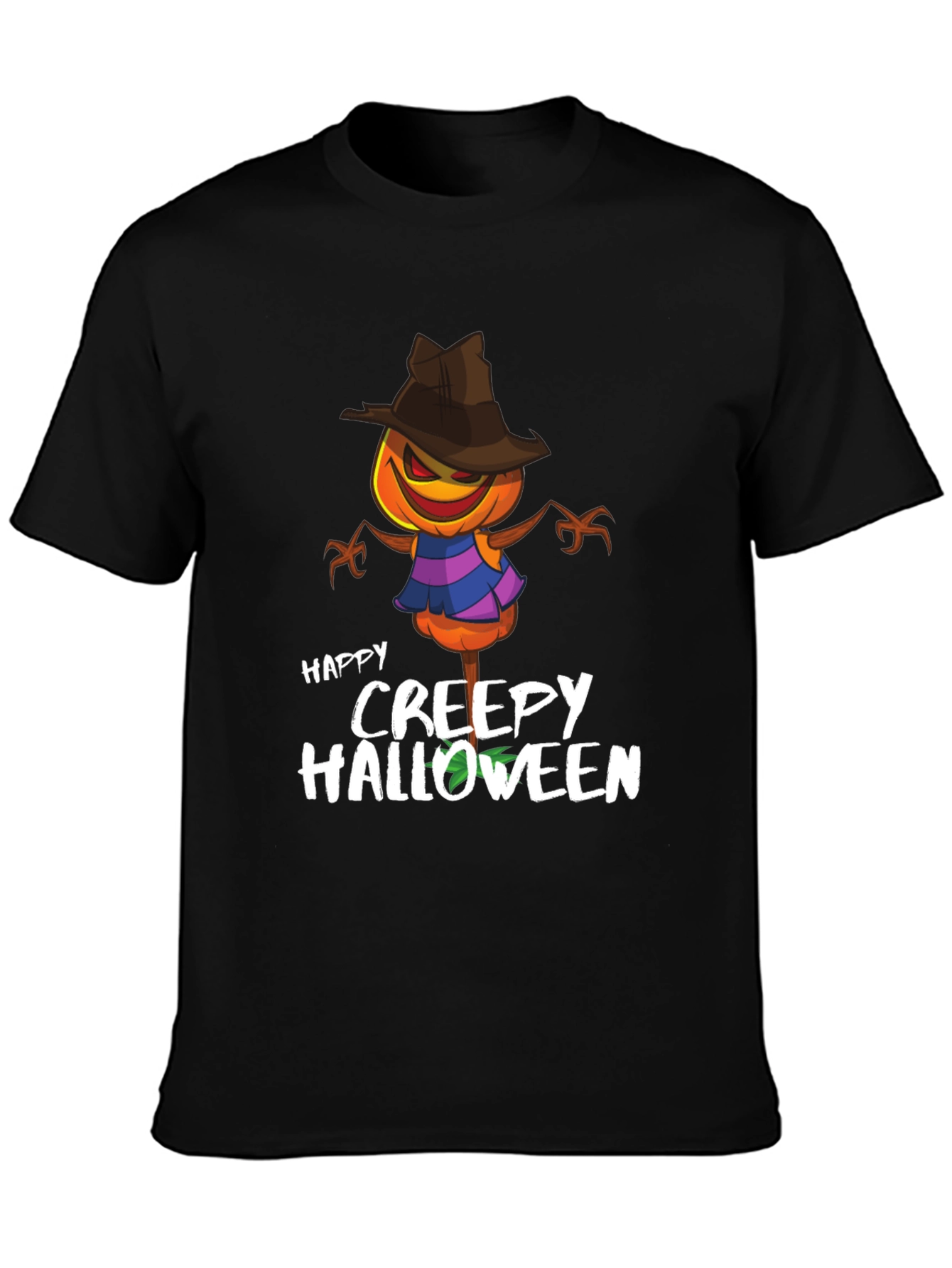 Creepy Halloween Pumpkin Head T-Shirt