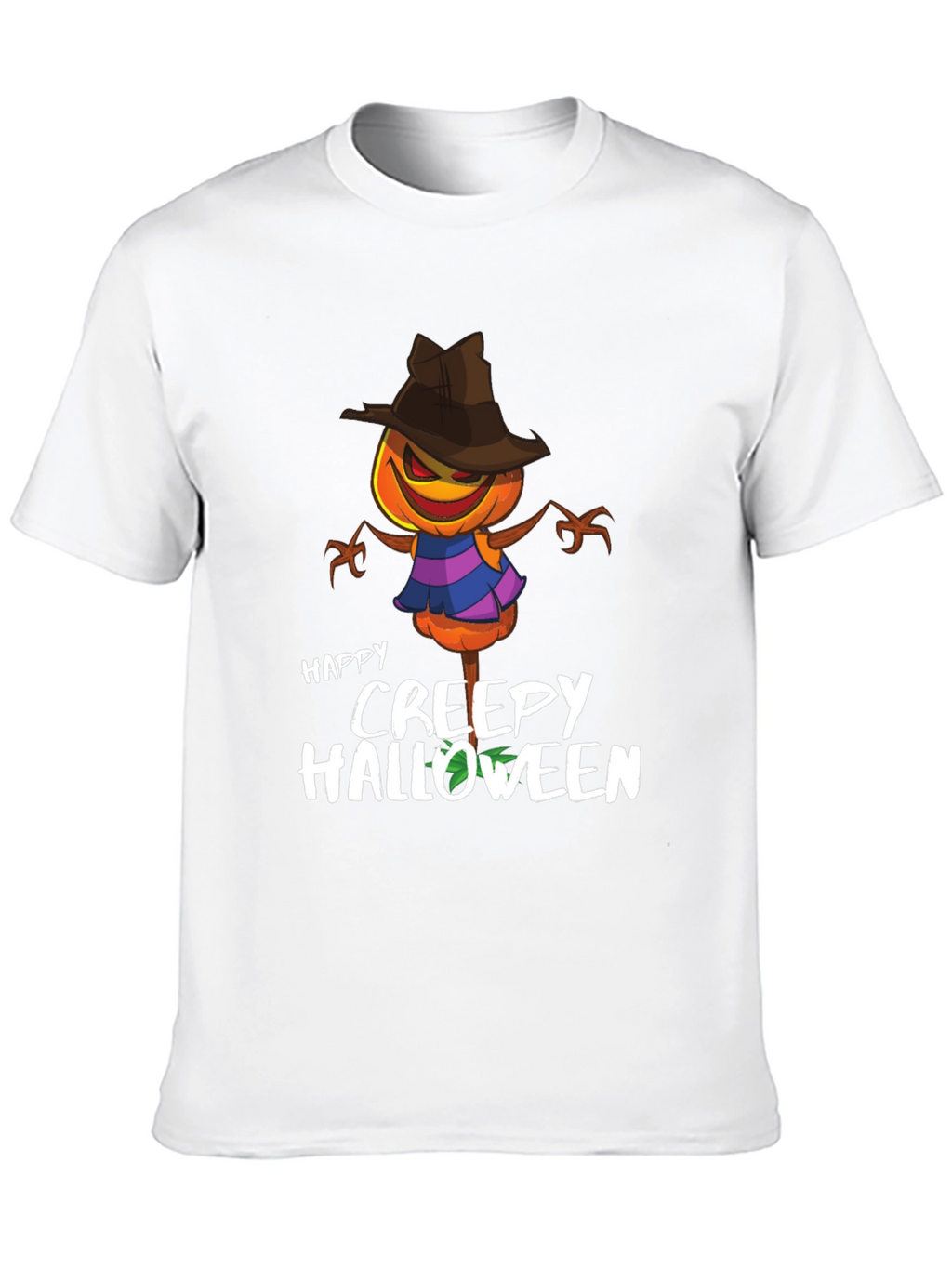 Creepy Halloween Pumpkin Head T-Shirt