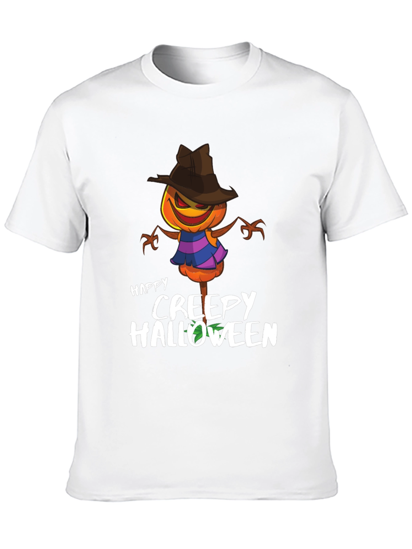 Creepy Halloween Pumpkin Head T-Shirt