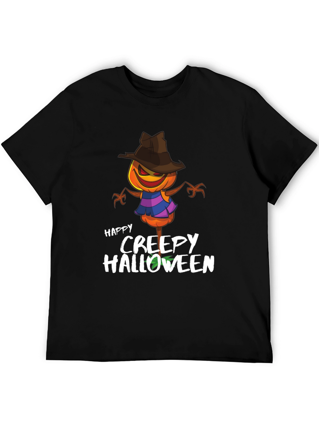 Creepy Halloween Pumpkin Head T-Shirt