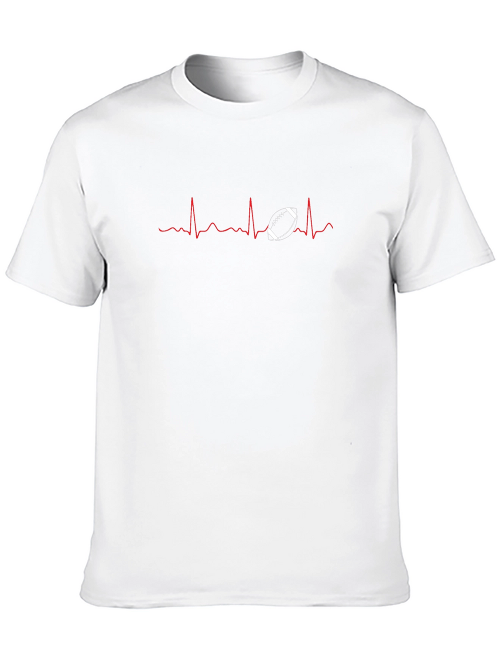 Football Heartbeat Graphic Tee - Black