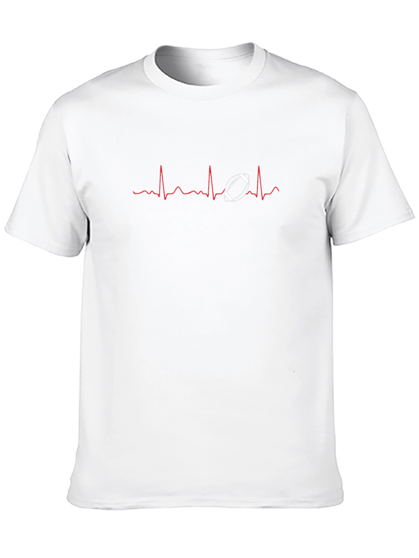 Football Heartbeat Graphic Tee - Black