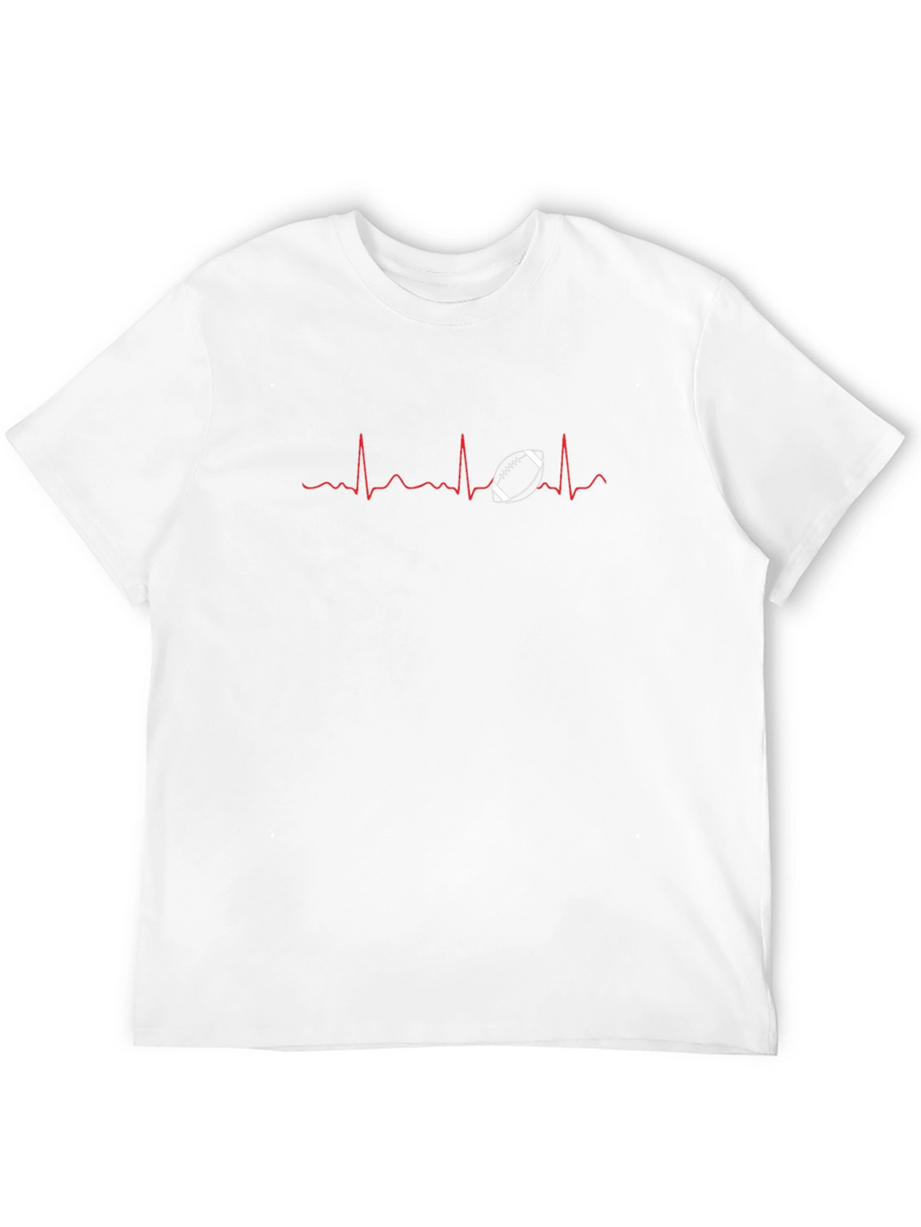 Football Heartbeat Graphic Tee - Black