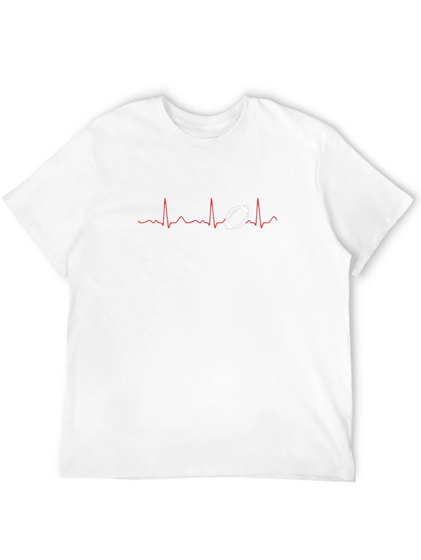 Football Heartbeat Graphic Tee - Black