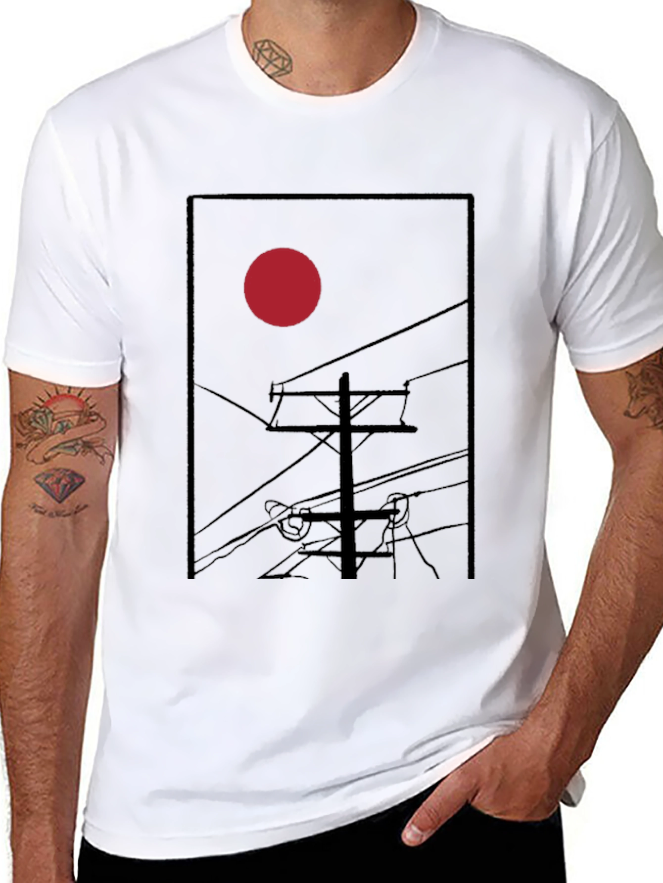 Red Sun T-Shirt - Urban Style Graphic Tee