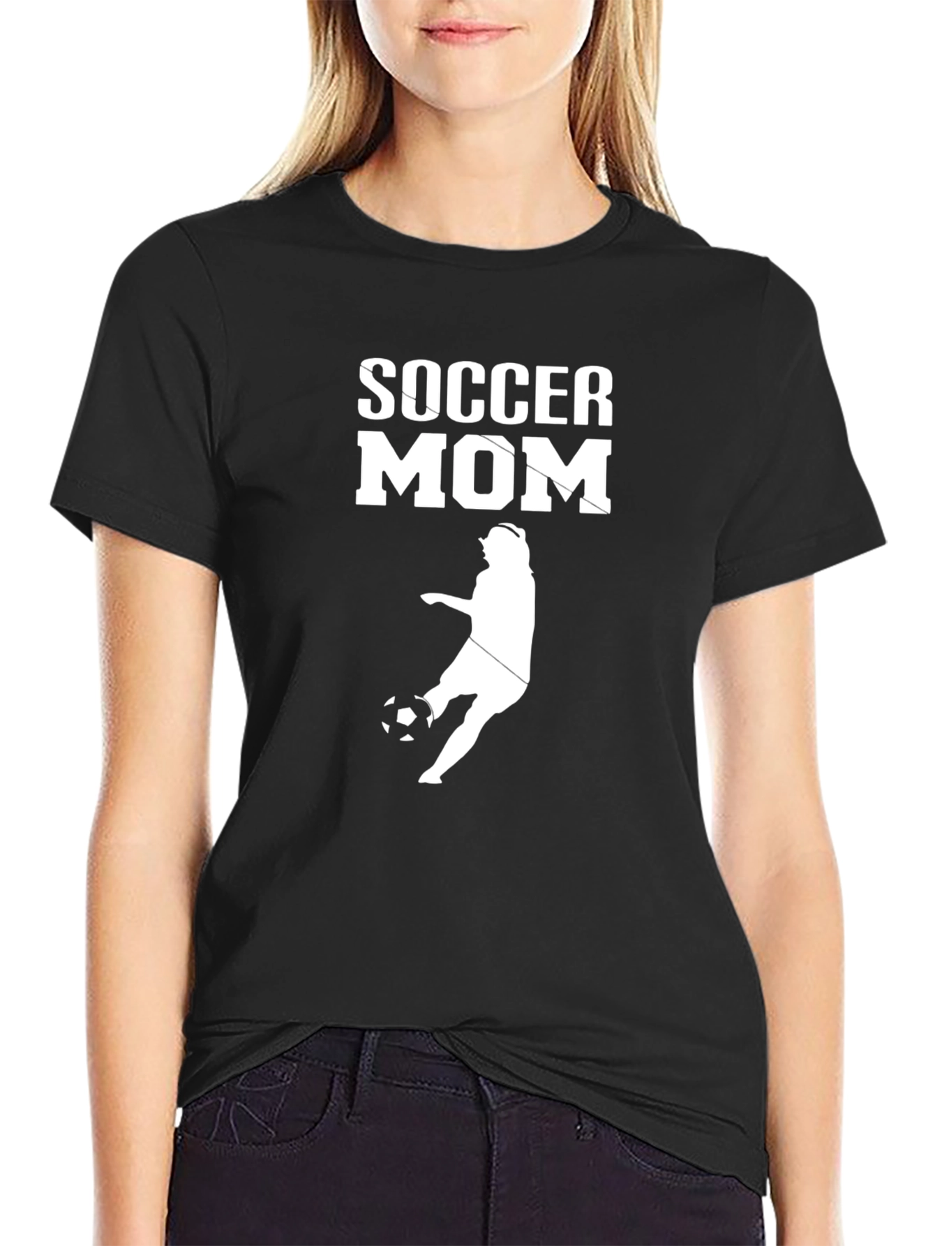 Soccer Mom Graphic Tee - Black