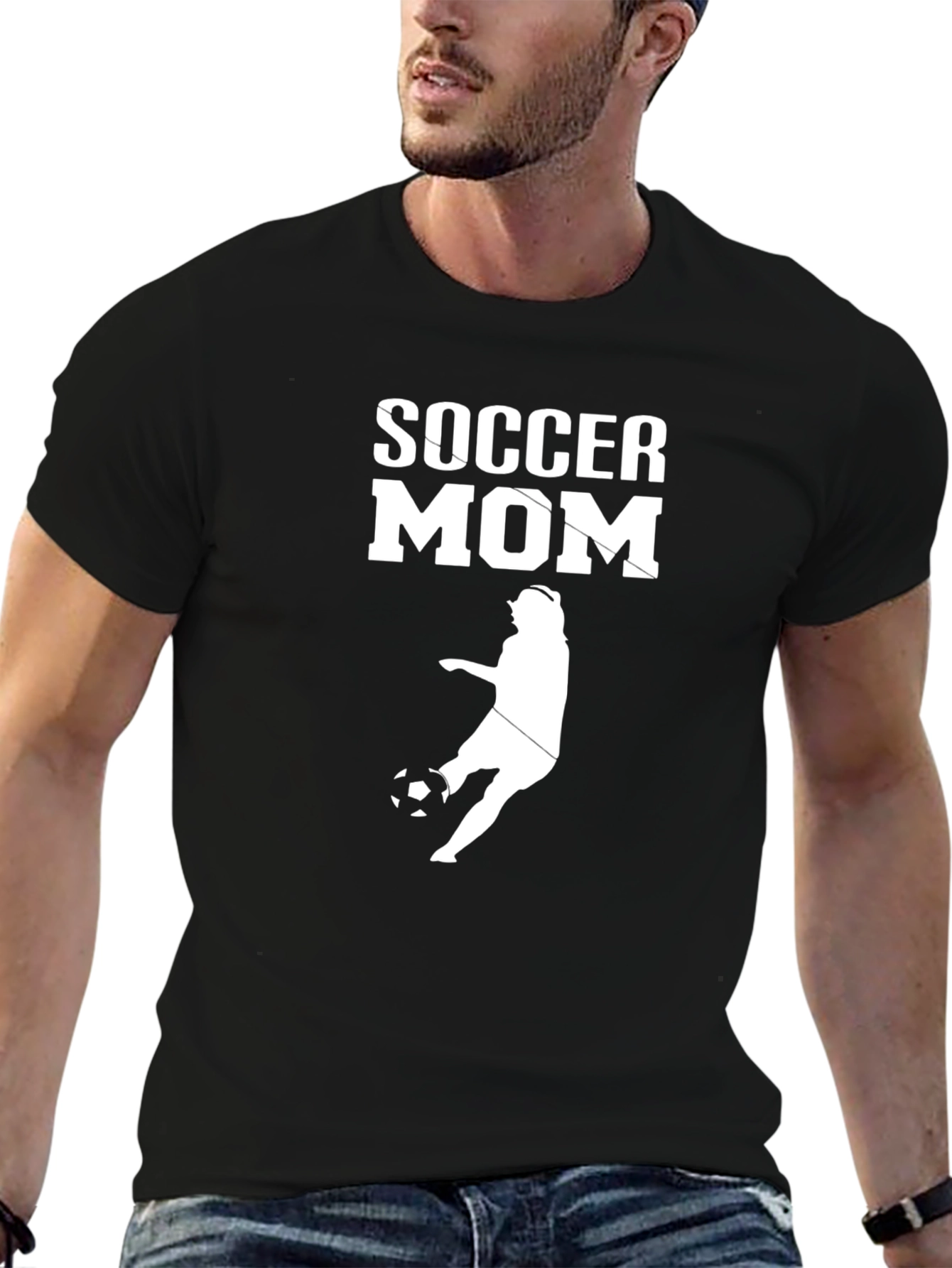 Soccer Mom Graphic Tee - Black