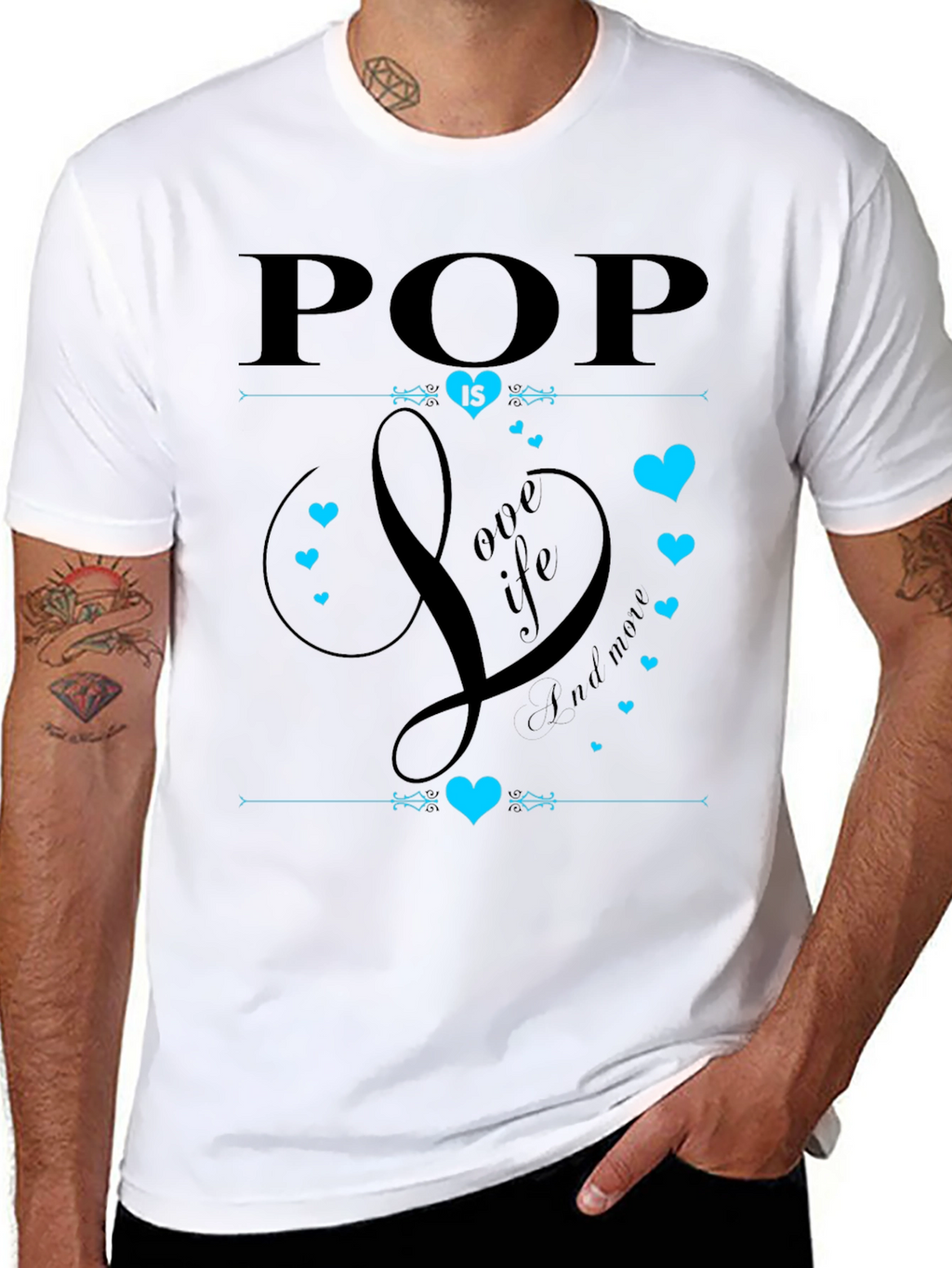 Pop is Love Black Graphic Tee