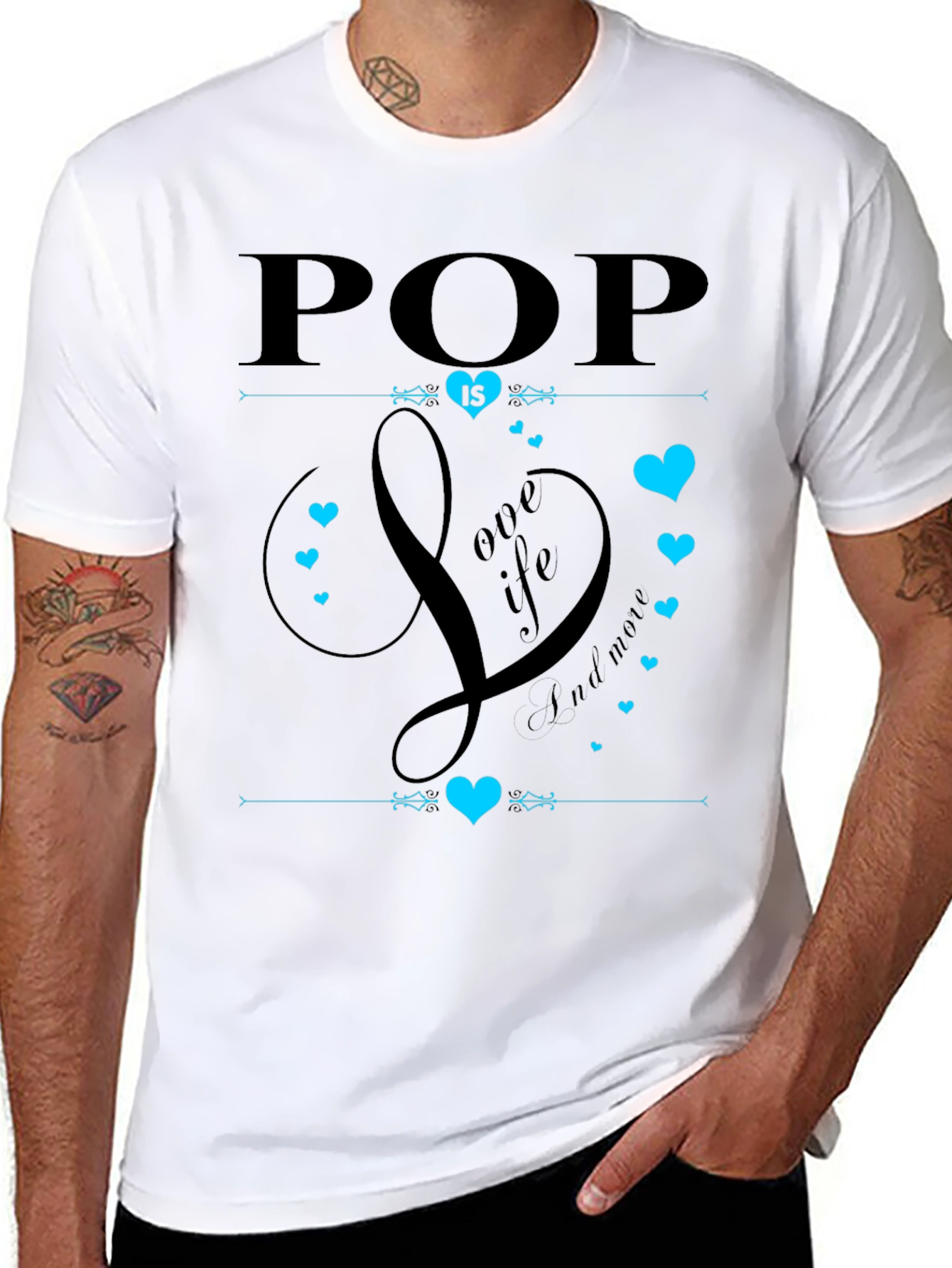Pop is Love Black Graphic Tee
