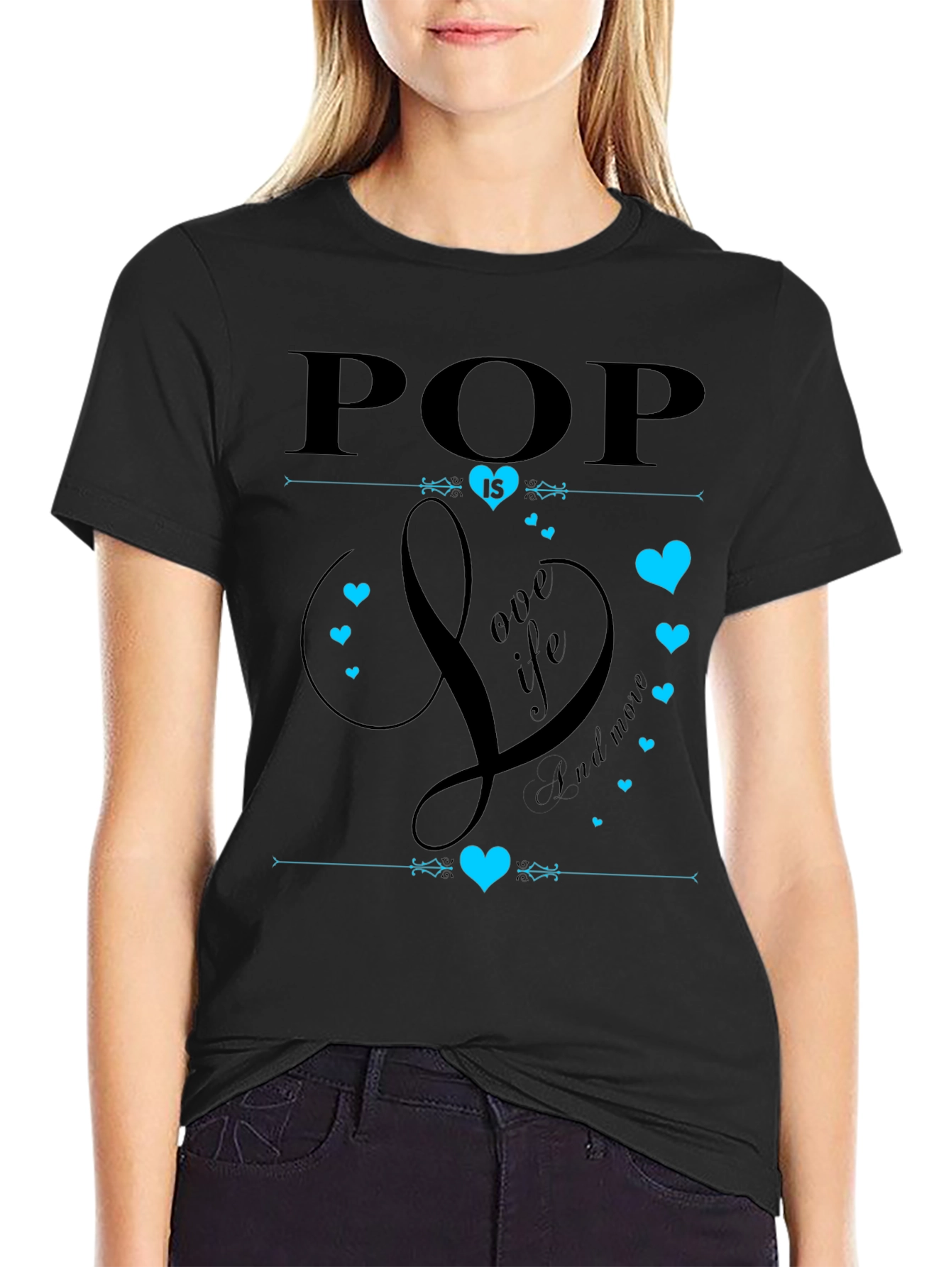 Pop is Love Black Graphic Tee