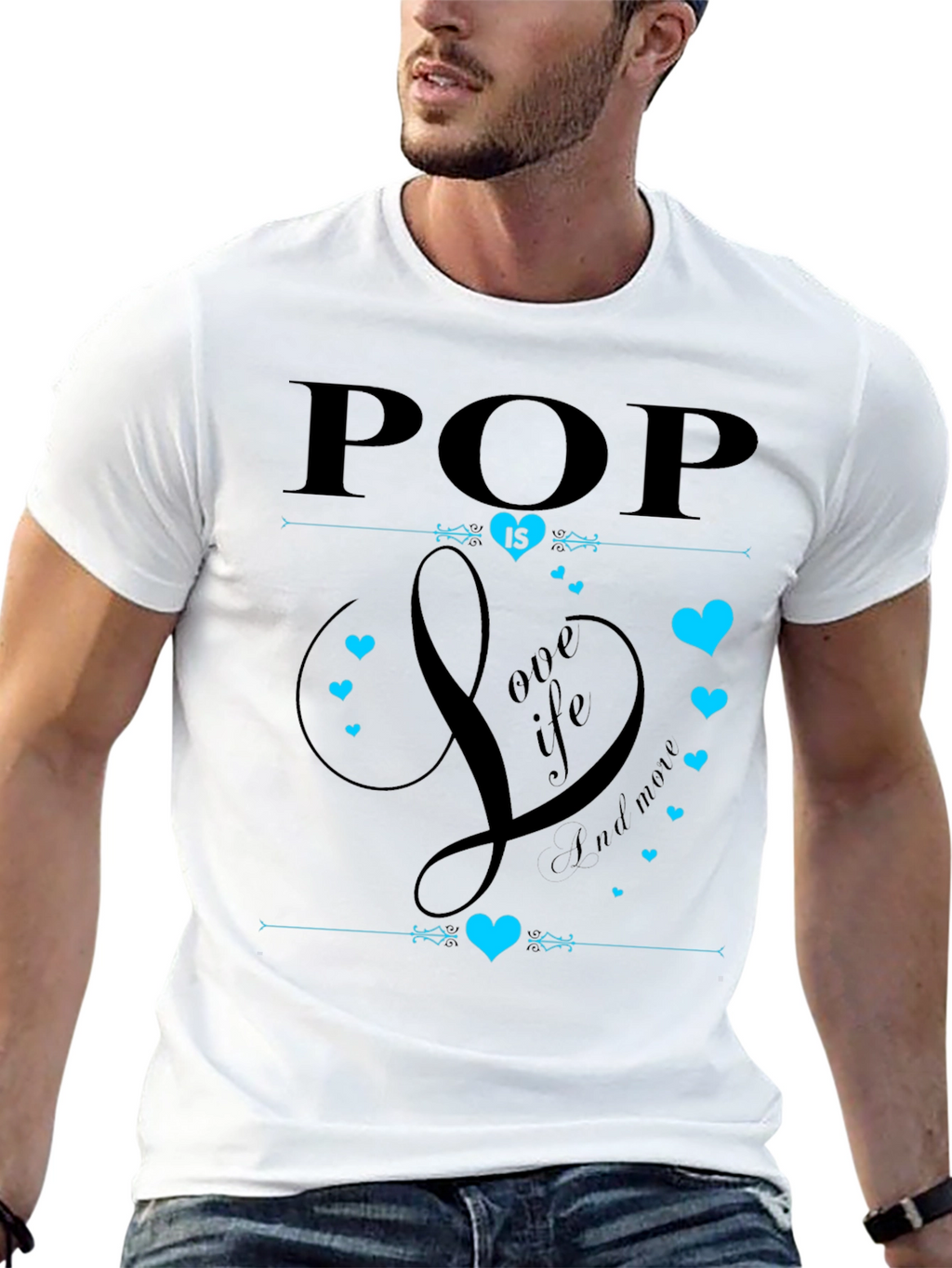 Pop is Love Black Graphic Tee