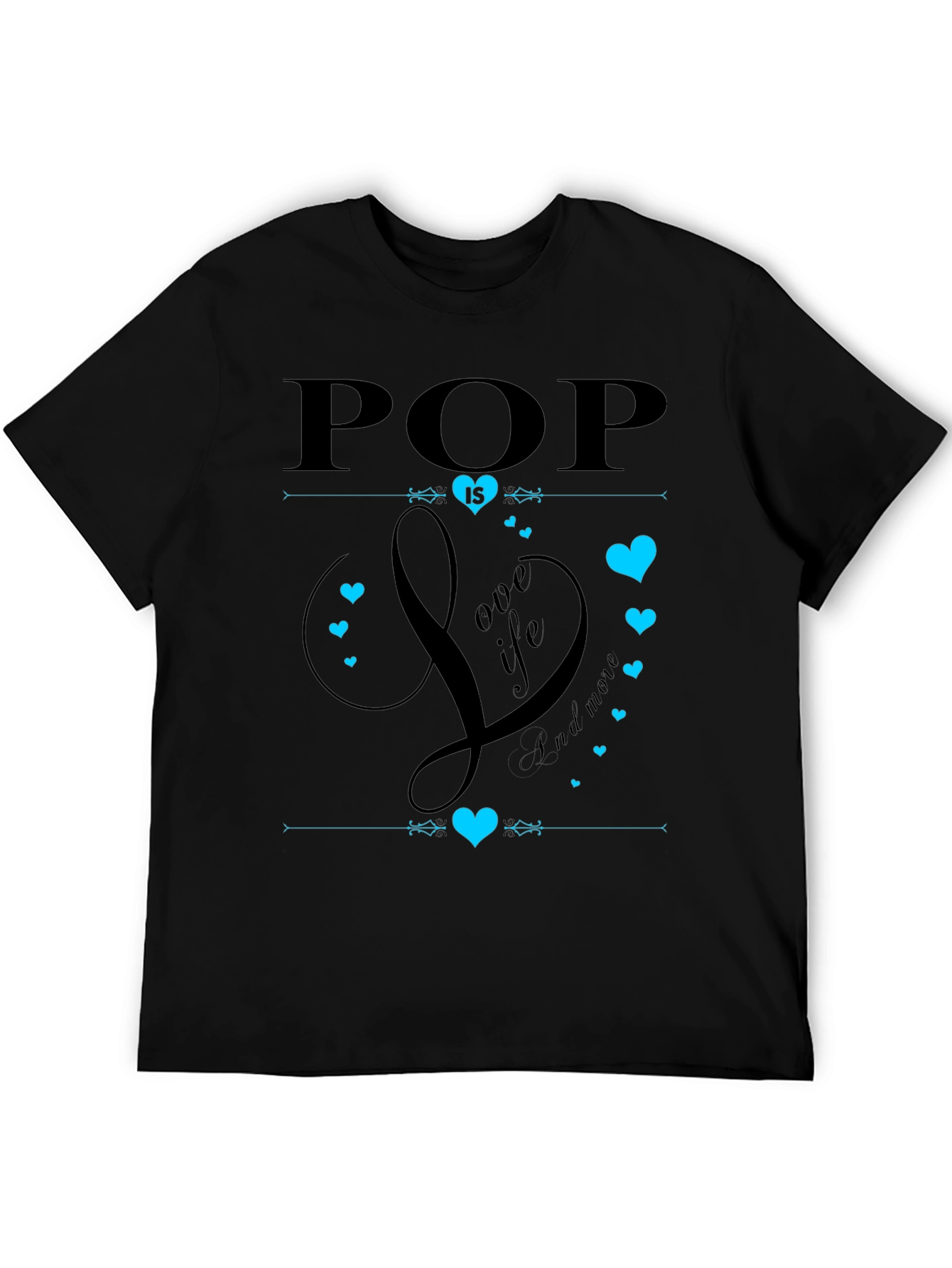 Pop is Love Black Graphic Tee