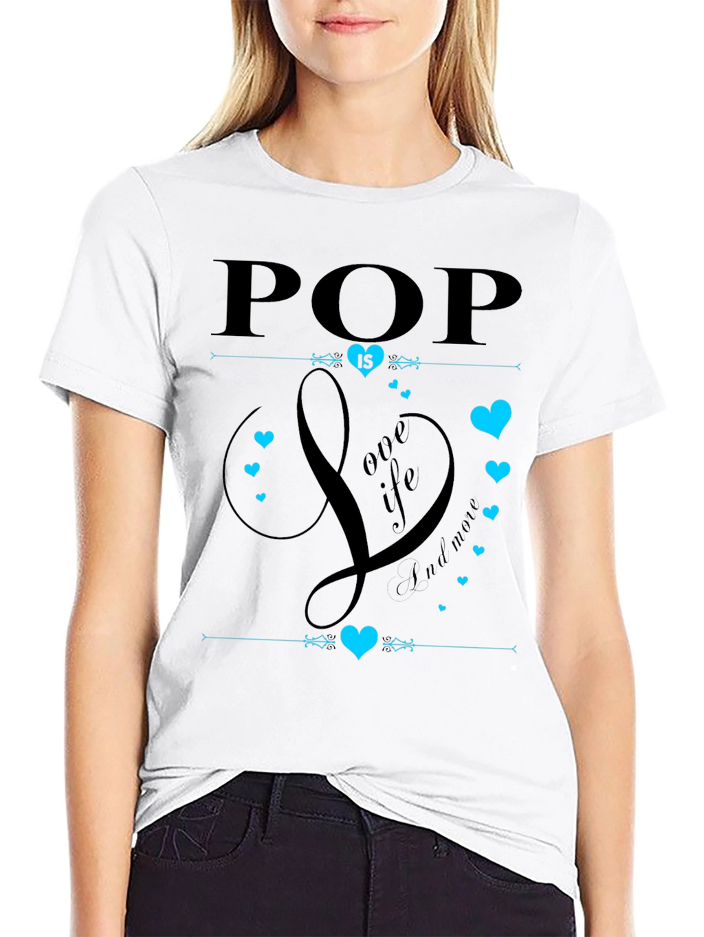 Pop is Love Black Graphic Tee