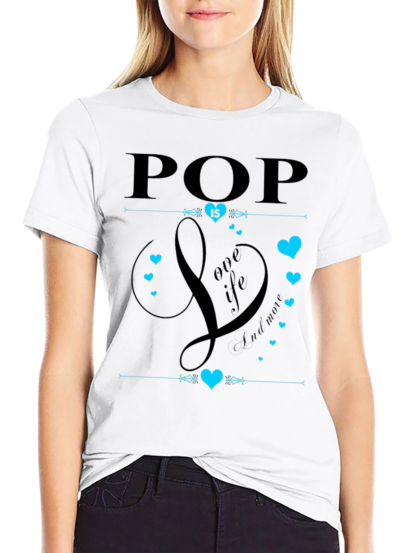 Pop is Love Black Graphic Tee