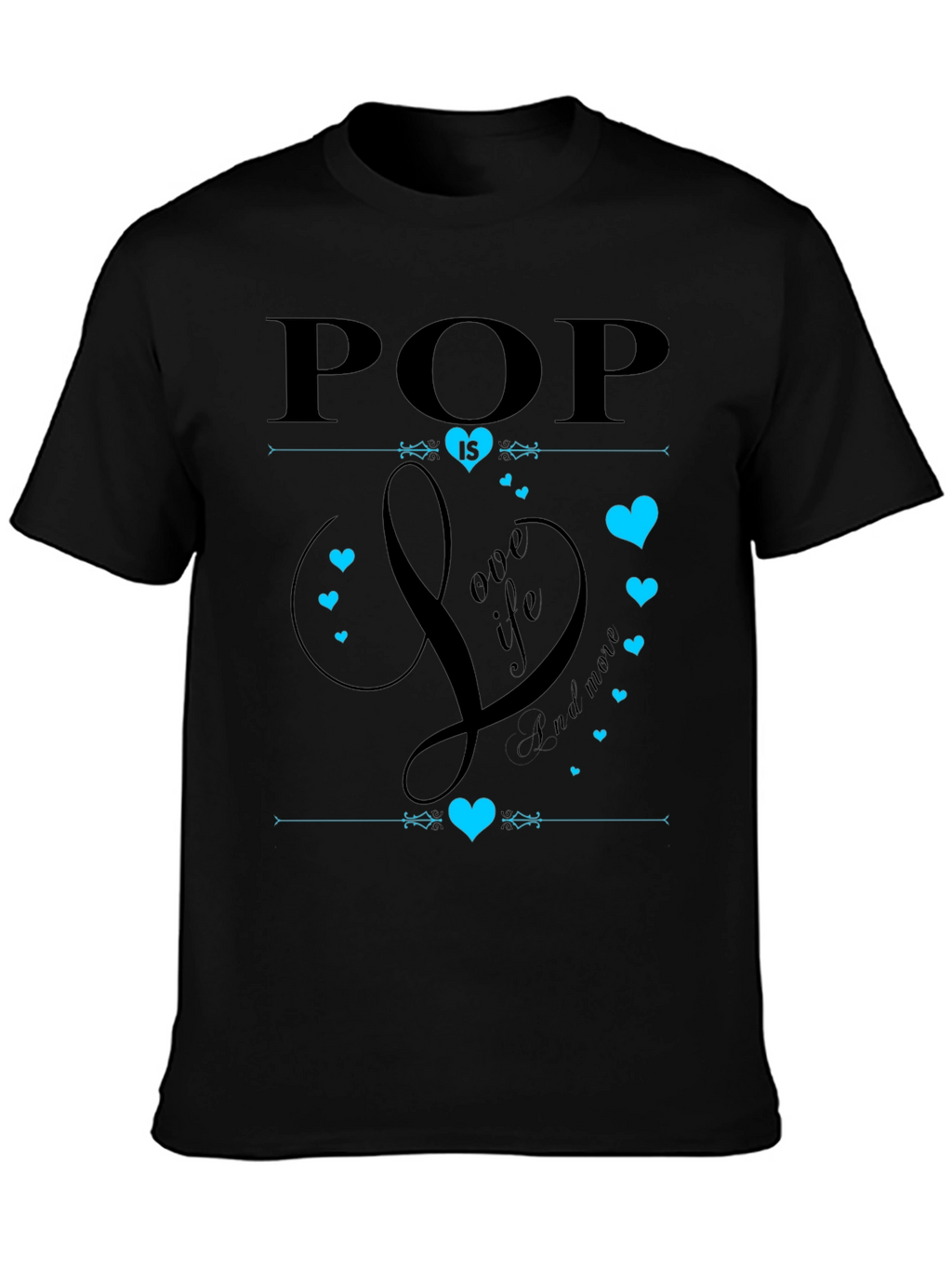 Pop is Love Black Graphic Tee