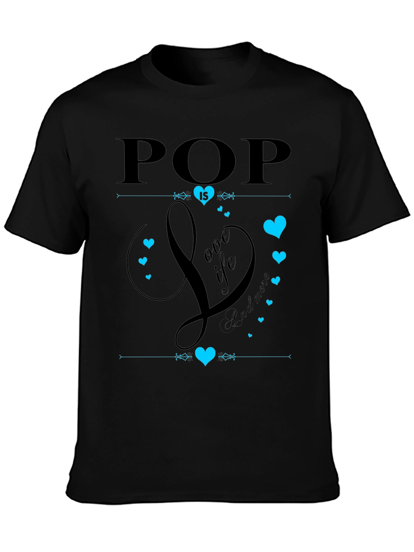 Pop is Love Black Graphic Tee