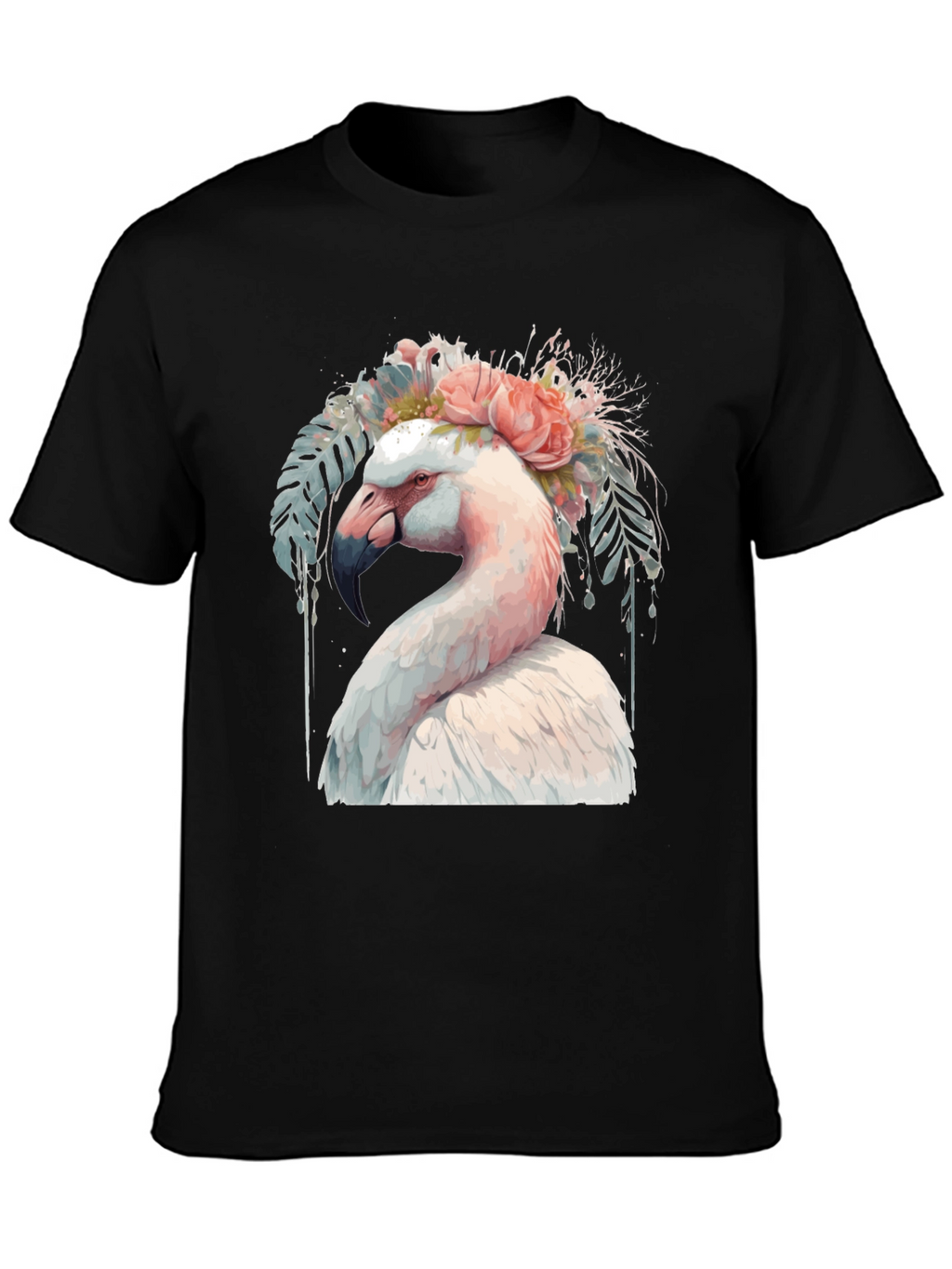 Flamingo Floral T-Shirt - Unique Graphic Tee