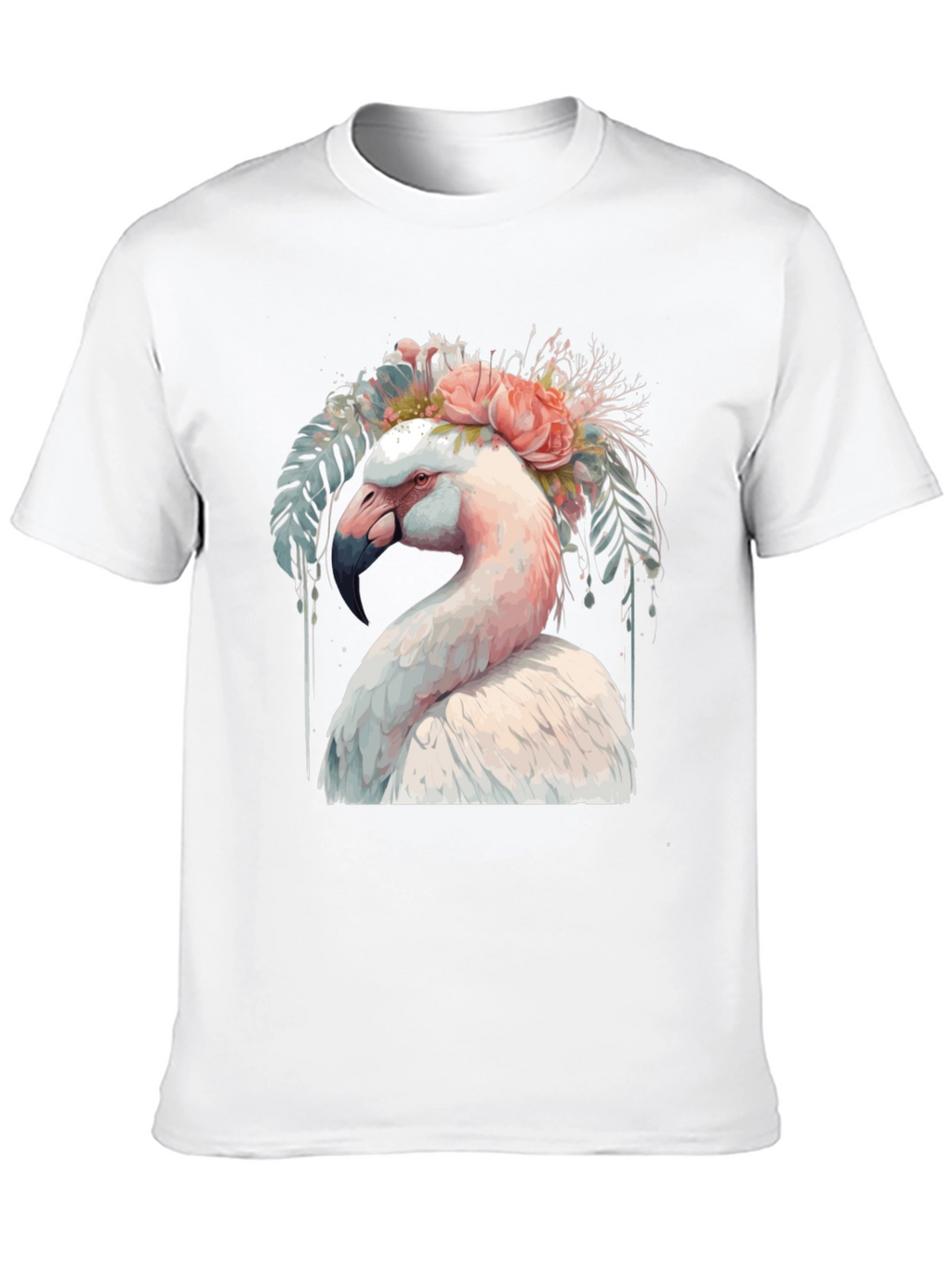 Flamingo Floral T-Shirt - Unique Graphic Tee
