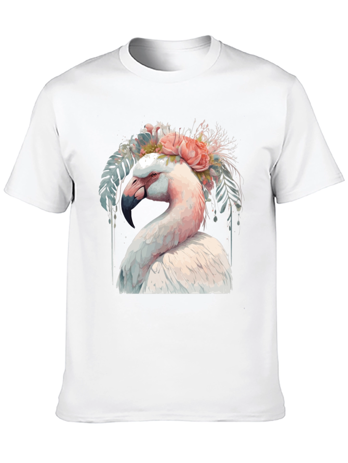 Flamingo Floral T-Shirt - Unique Graphic Tee