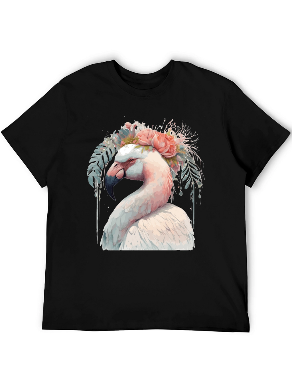 Flamingo Floral T-Shirt - Unique Graphic Tee