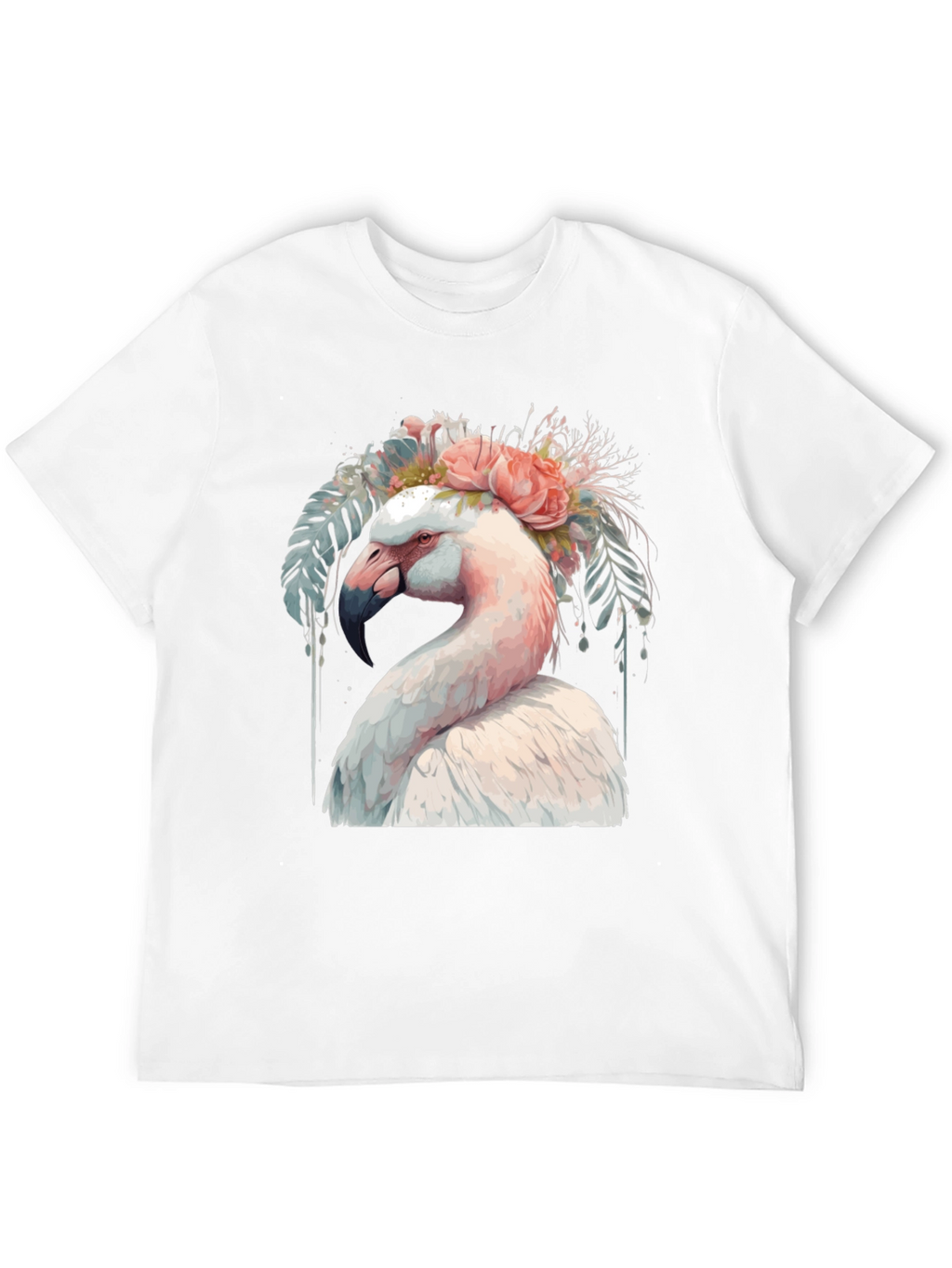 Flamingo Floral T-Shirt - Unique Graphic Tee