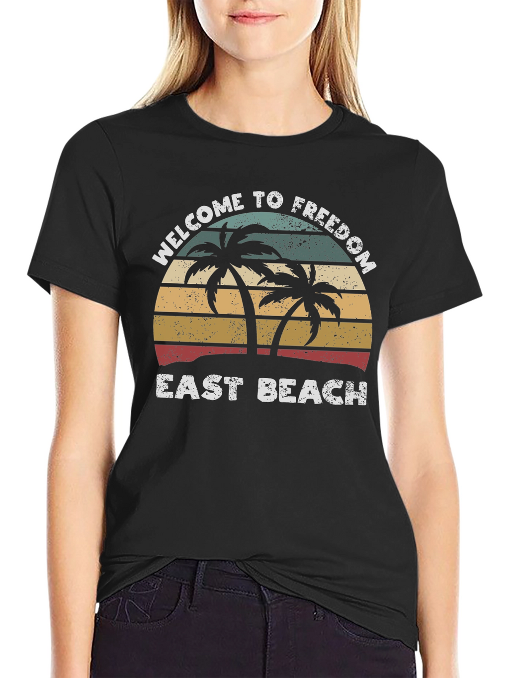 East Beach Welcome Graphic T-Shirt
