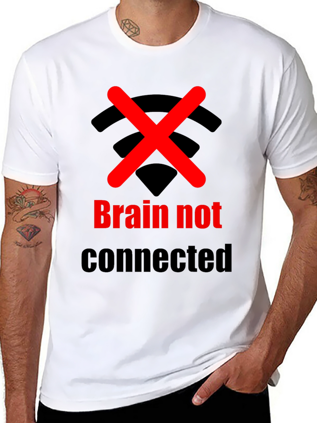 Brain Not Connected Humor T-Shirt