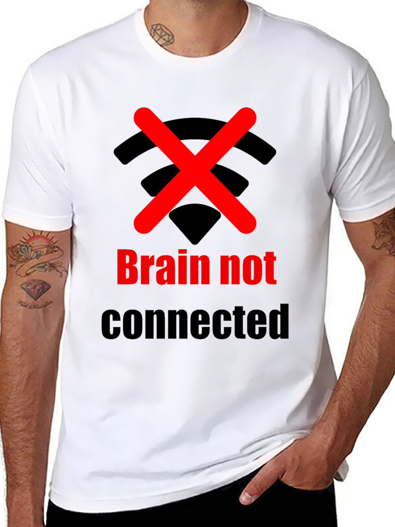 Brain Not Connected Humor T-Shirt