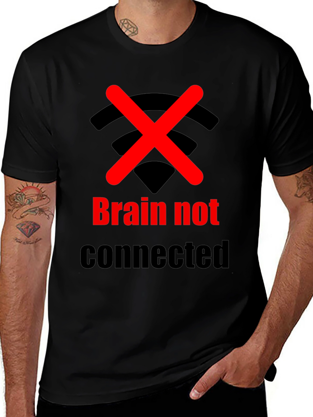 Brain Not Connected Humor T-Shirt