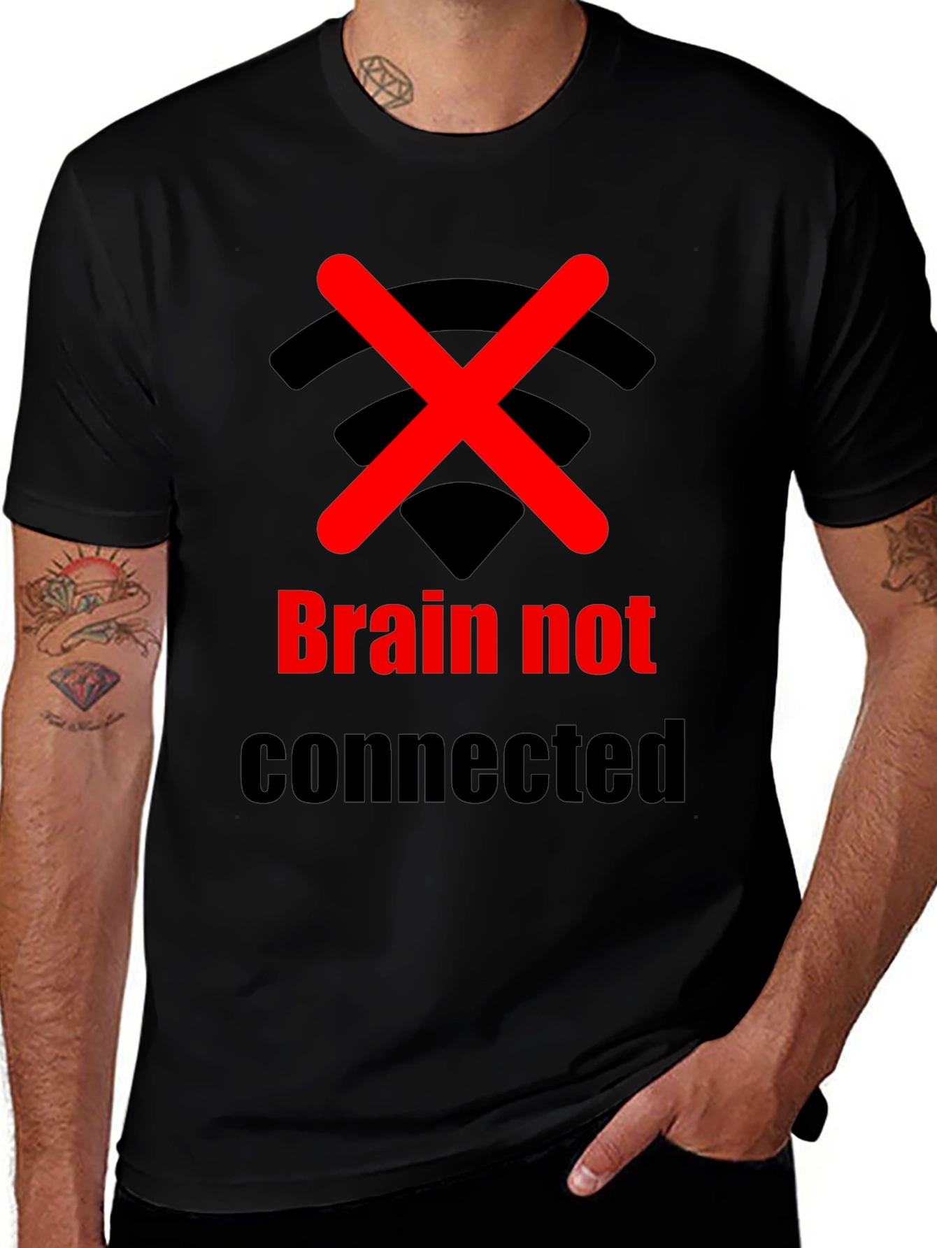 Brain Not Connected Humor T-Shirt