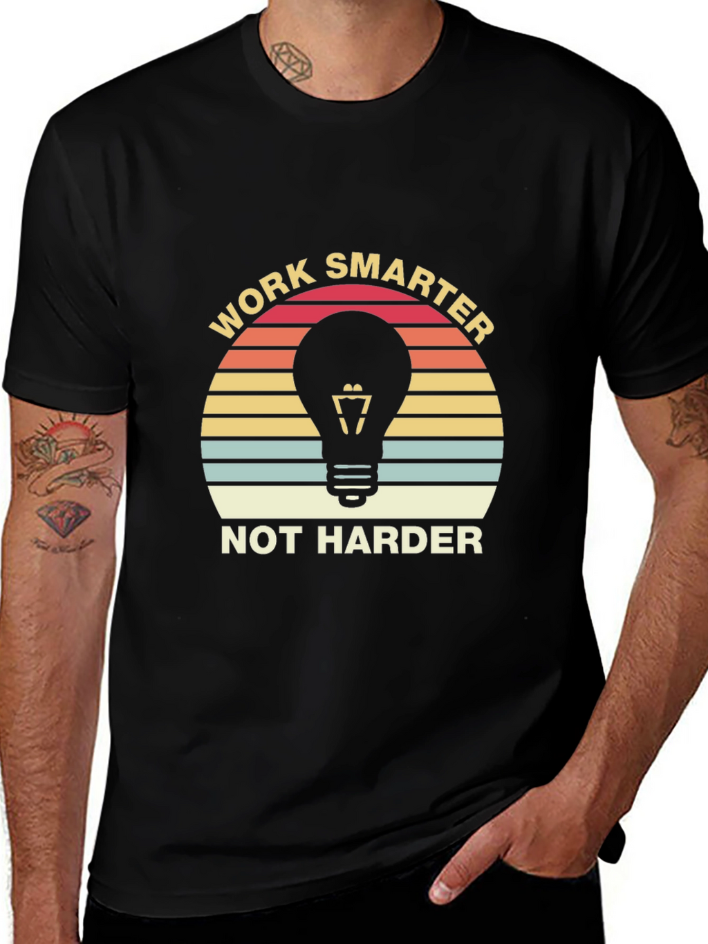 Work Smarter T-Shirt - Retro Style