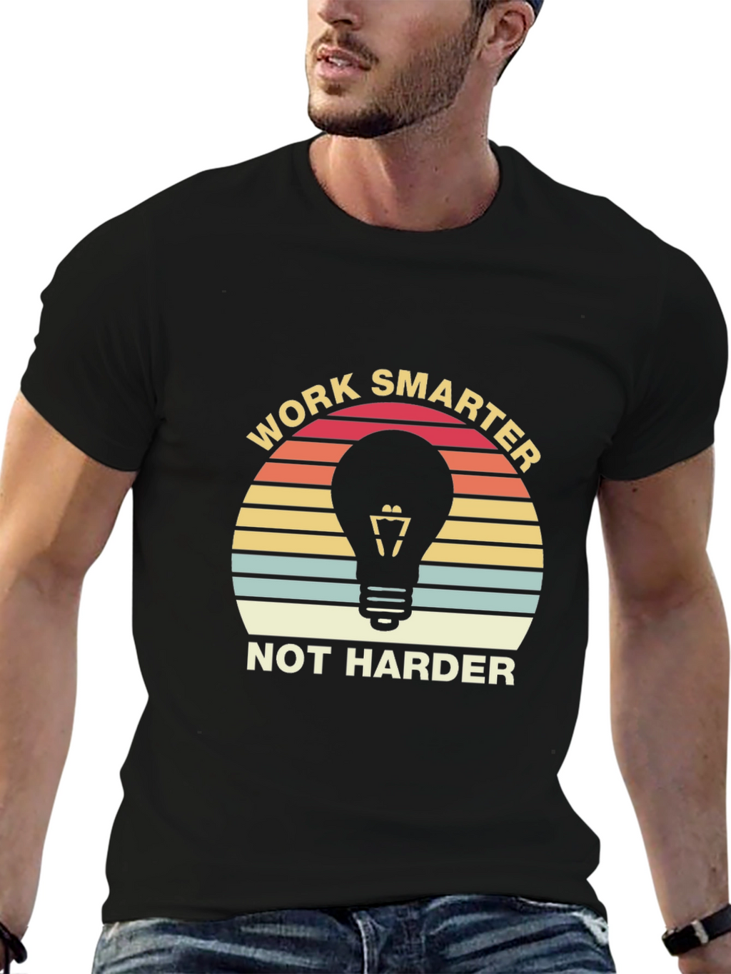 Work Smarter T-Shirt - Retro Style