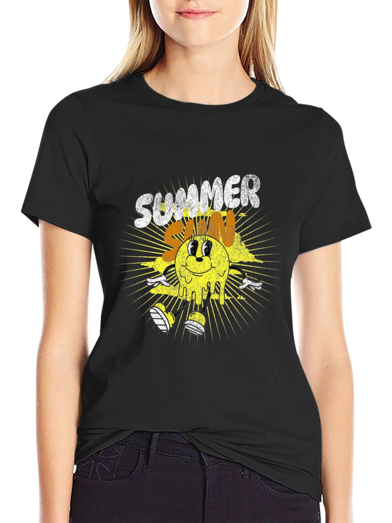 Summer Sun Graphic T-Shirt - Black Tee