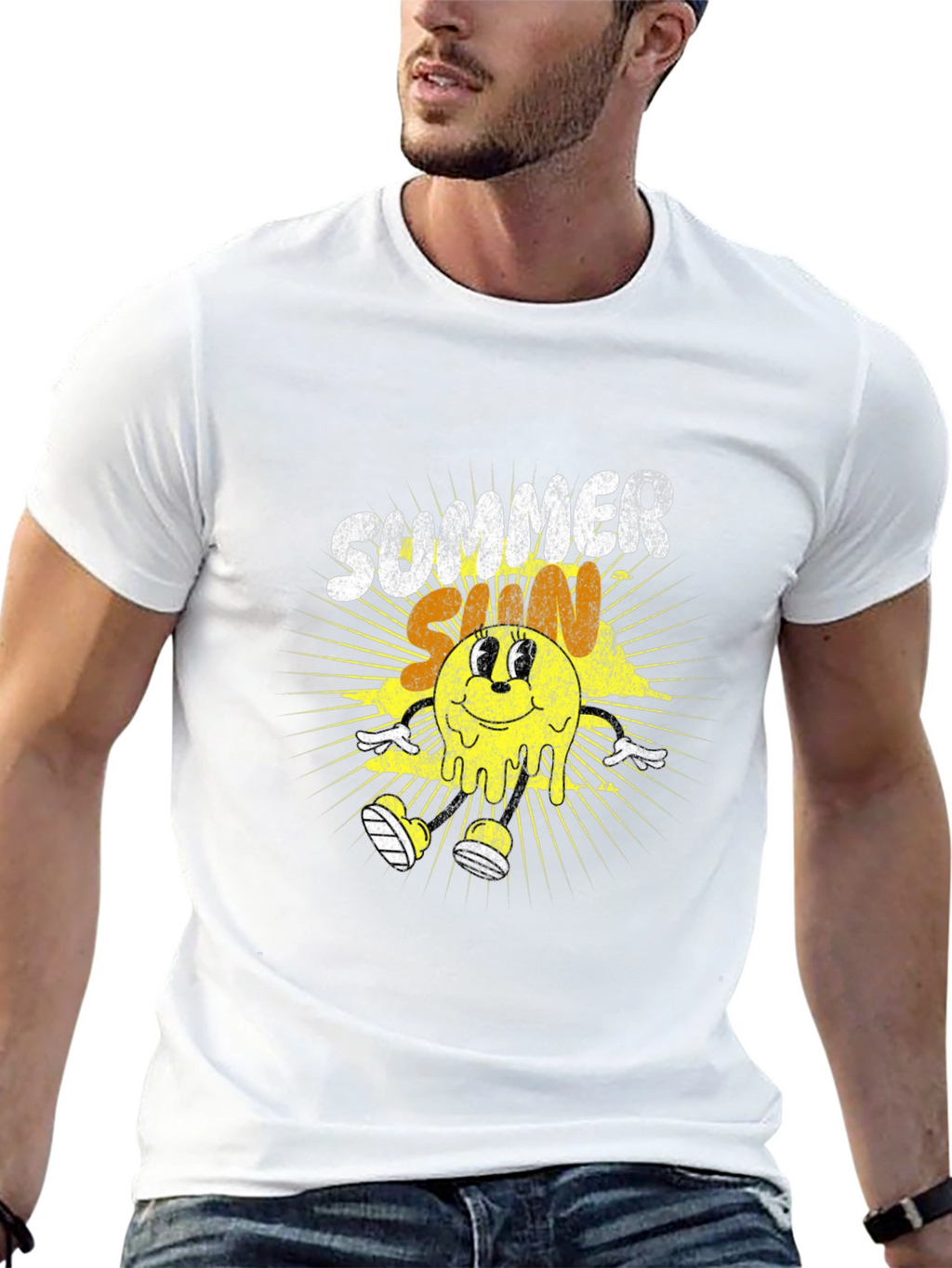 Summer Sun Graphic T-Shirt - Black Tee