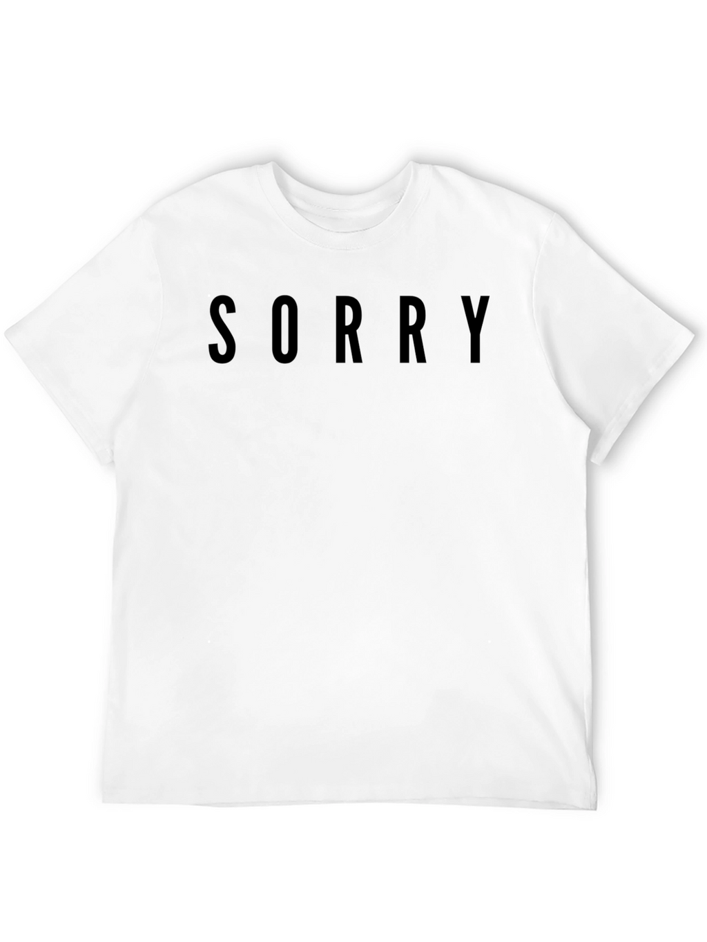 Sorry Black Graphic Tee - Soft Cotton Blend