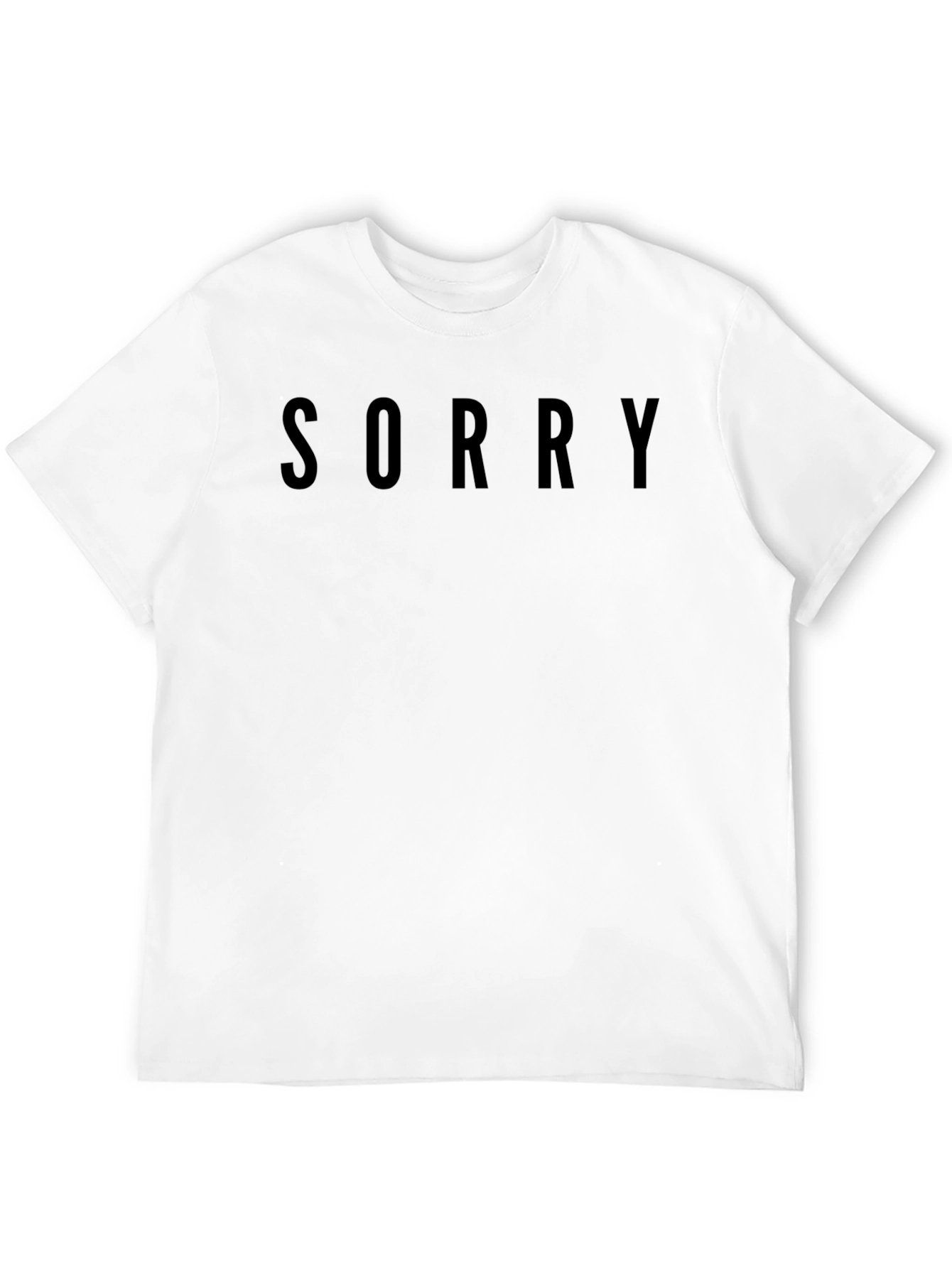 Sorry Black Graphic Tee - Soft Cotton Blend