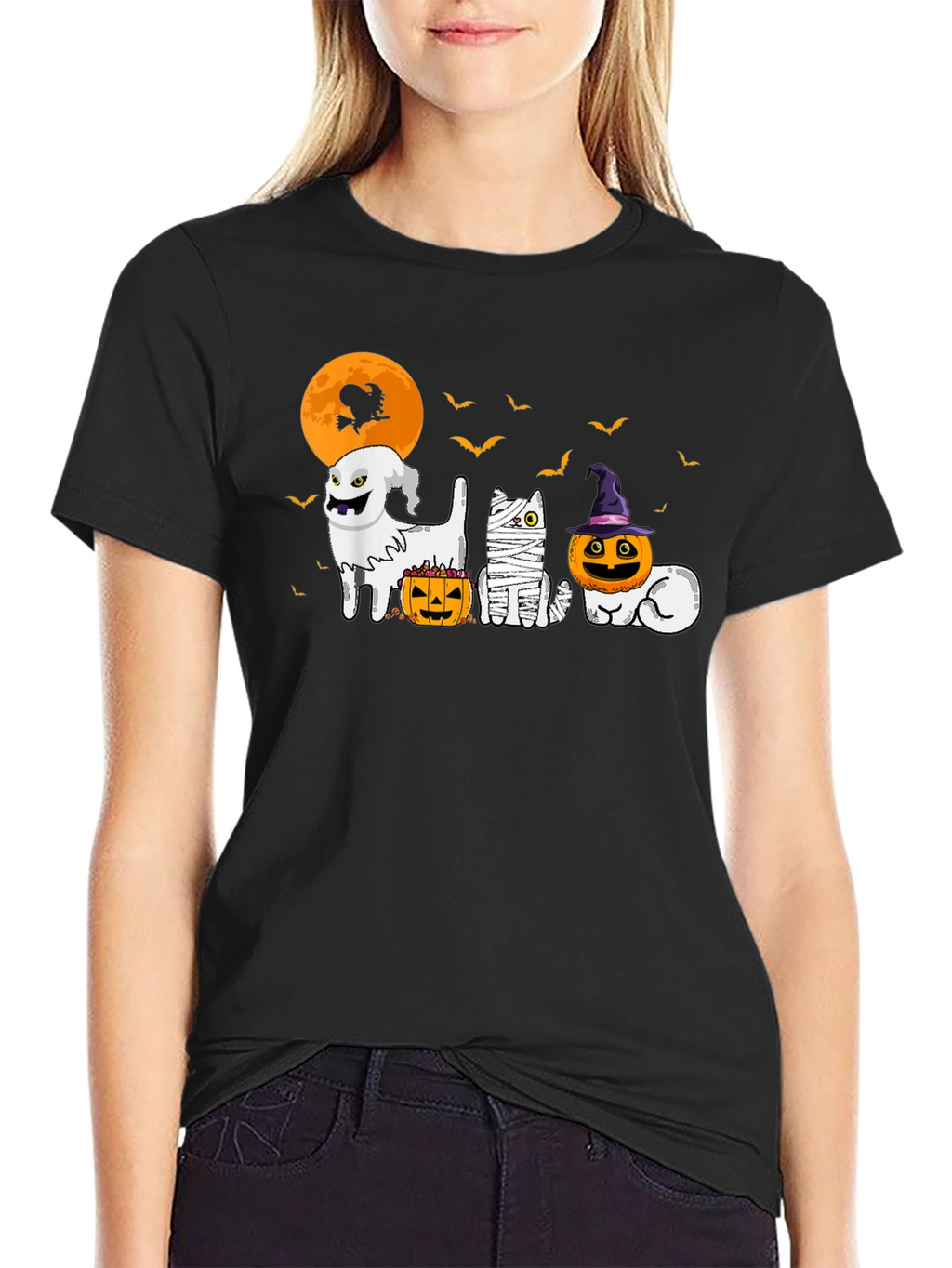 Halloween Cats & Dogs Graphic Tee