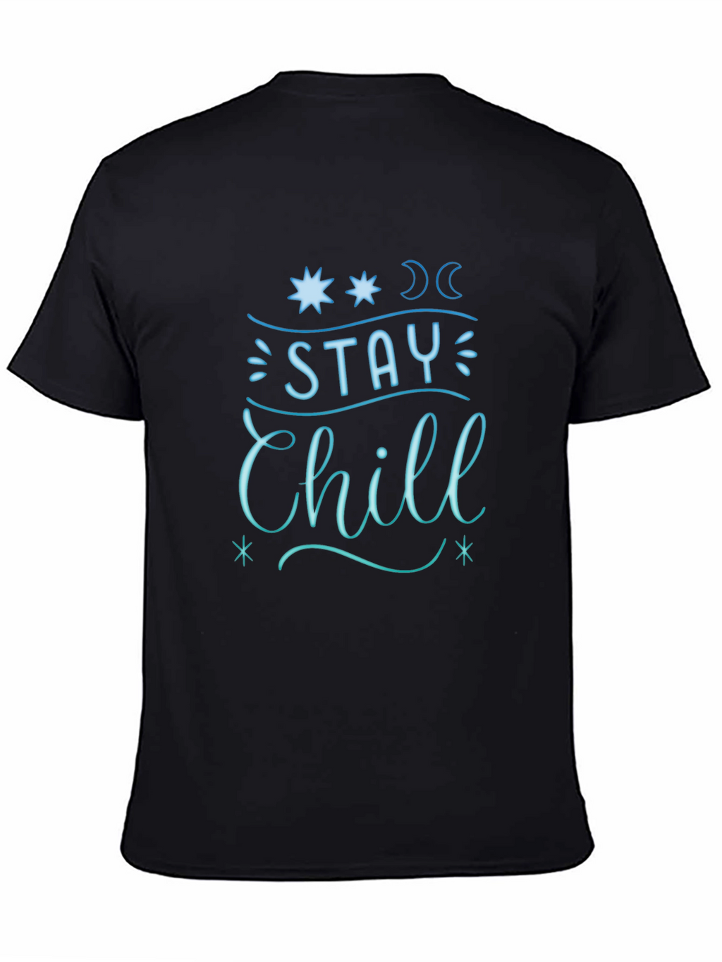 Stay Chill Graphic Tee - Relaxed Fit Black T-Shirt