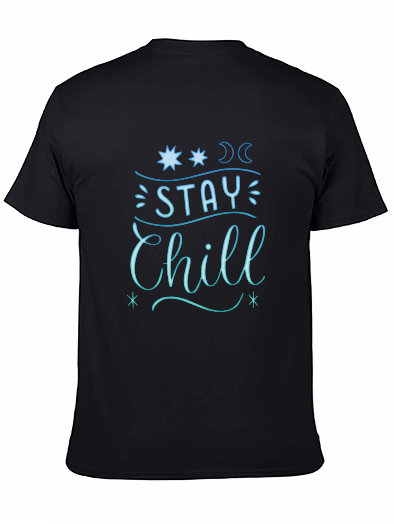 Stay Chill Graphic Tee - Relaxed Fit Black T-Shirt