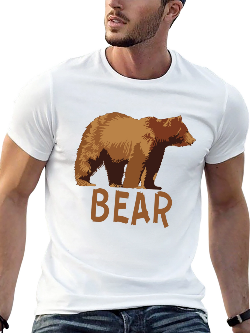 Bear Graphic T-Shirt - Mens Black Tee