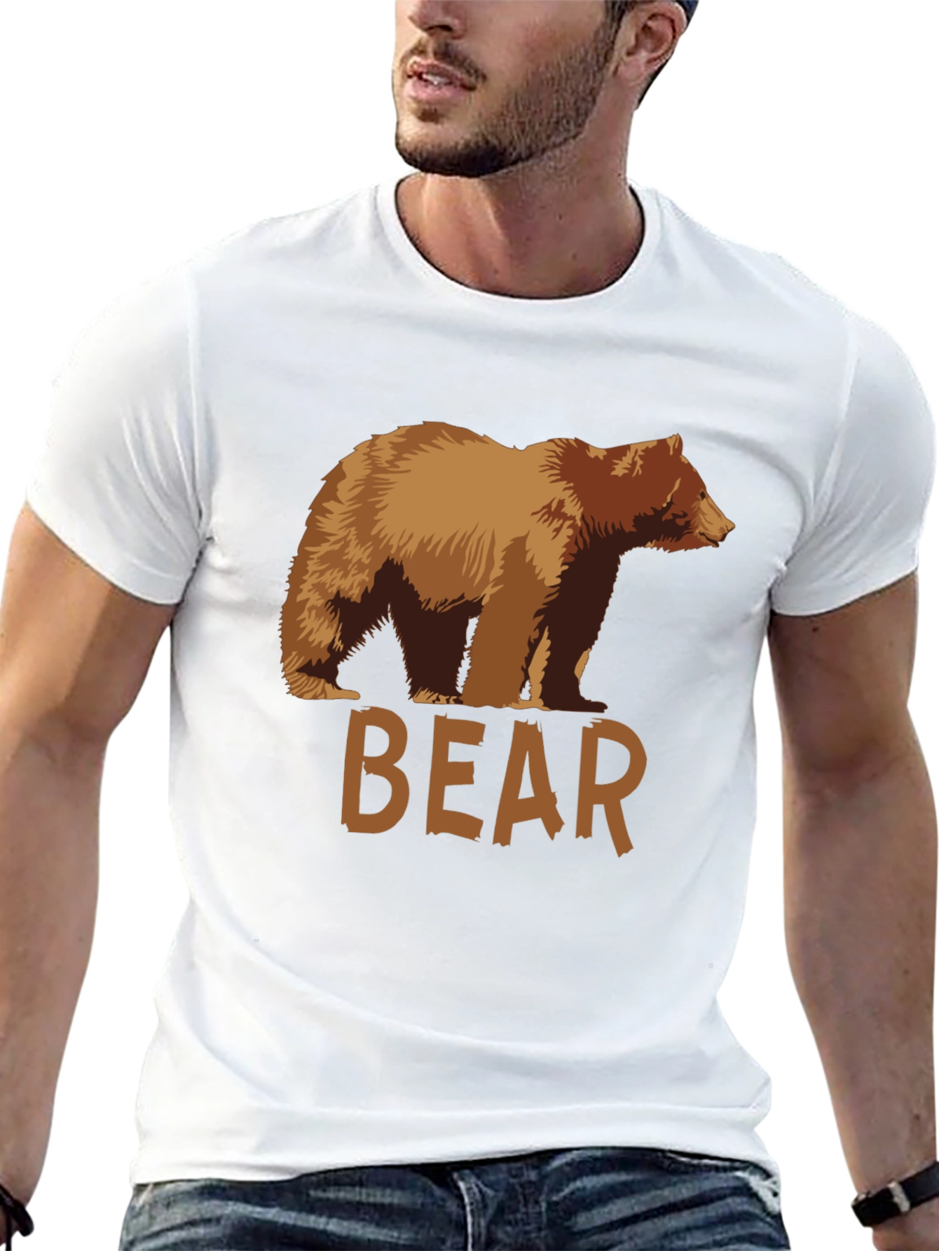 Bear Graphic T-Shirt - Mens Black Tee